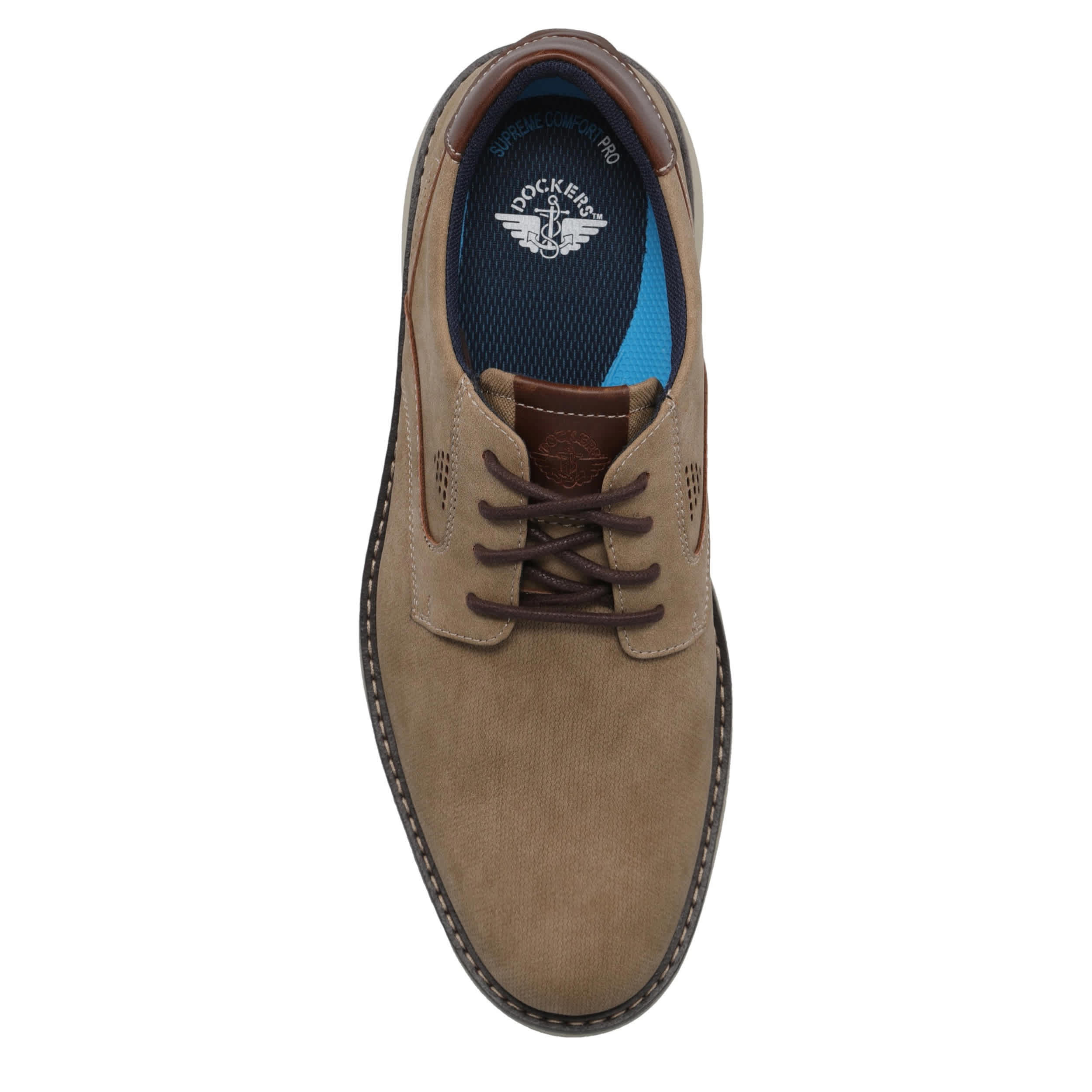DOCKERS-MENS MURDOCH NUBUCK OXFORD-TAUPE & 