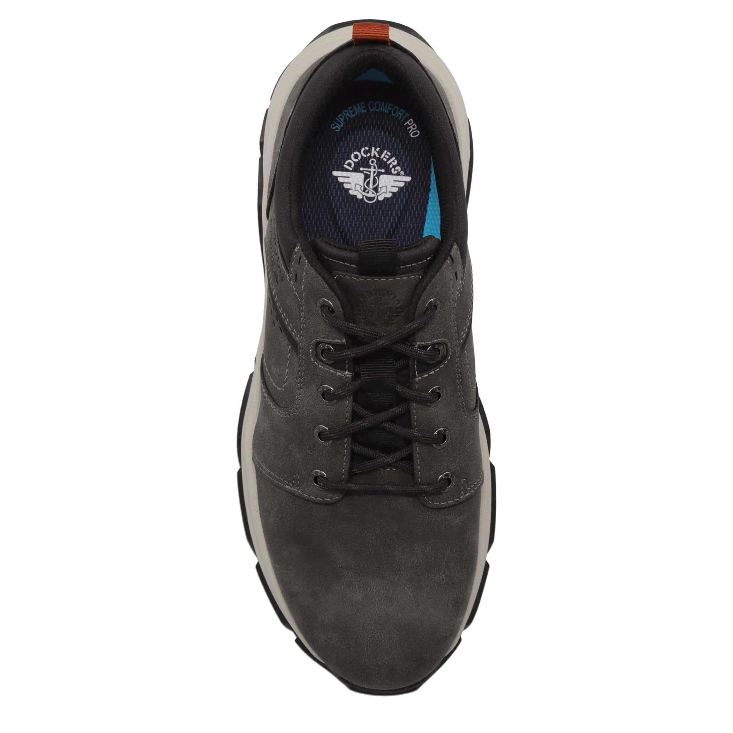 DOCKERS-MENS ROCKWELL DISTRESSED CASUAL SNEAKER-DARK GREY & 