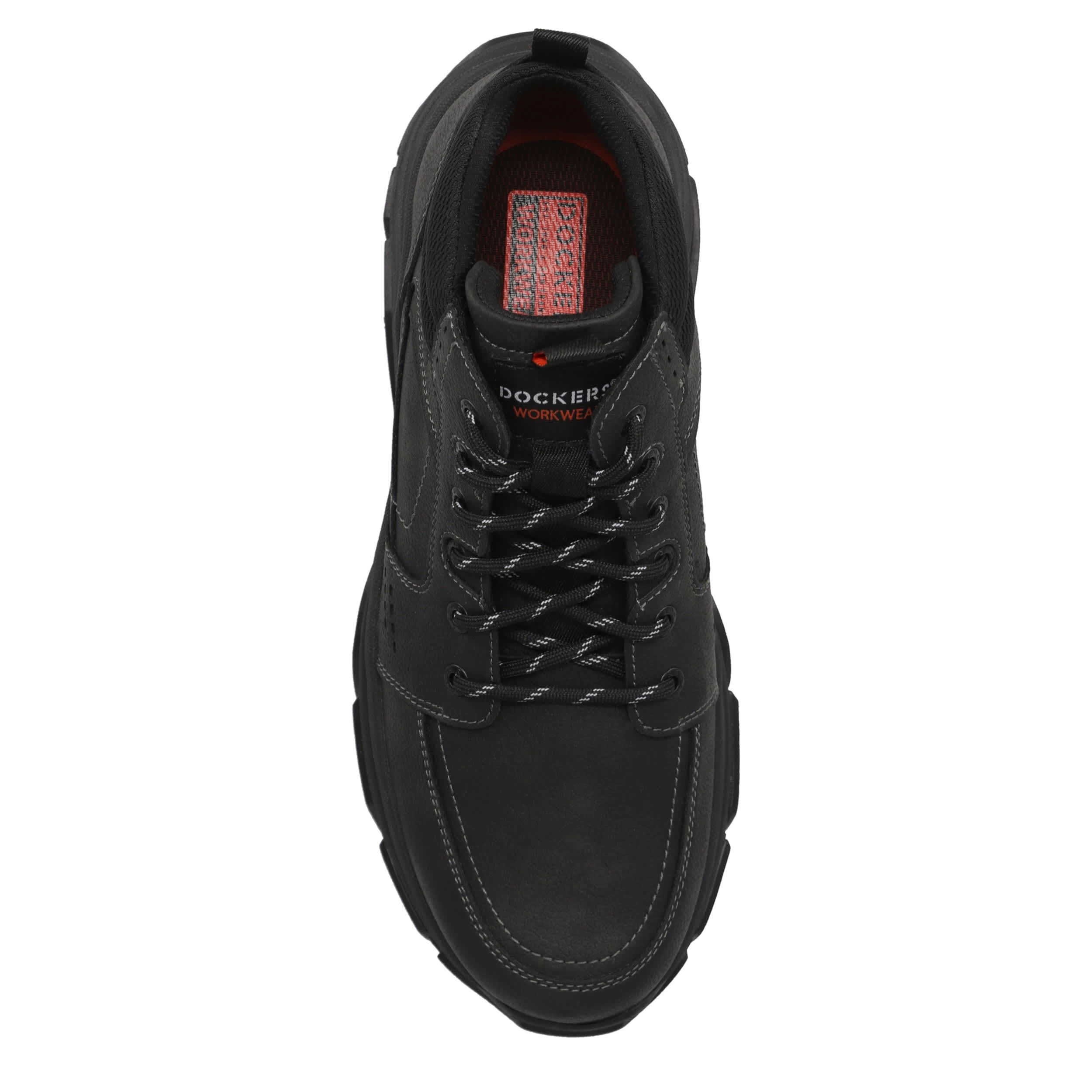 DOCKERS-MENS ROYCE SLIP RESISTANT LACE UP BOOT-BLACK & 
