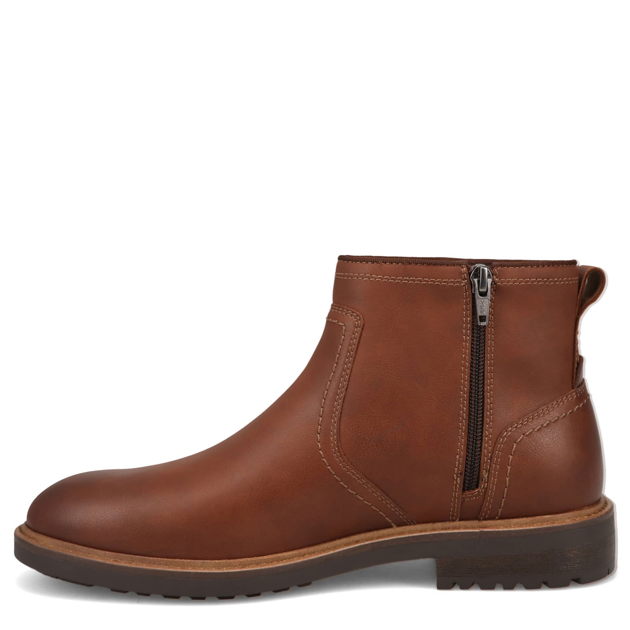 DOCKERS-MENS BLACKWELL BURNISHED CRAZYHORSE CHELSEA BOOT-DARK TAN & 