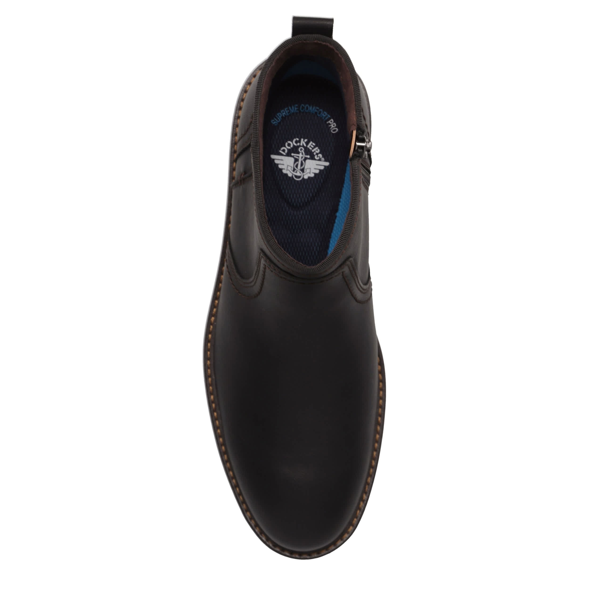 DOCKERS-MENS BLACKWELL BURNISHED CRAZYHORSE CHELSEA BOOT-BLACK & 