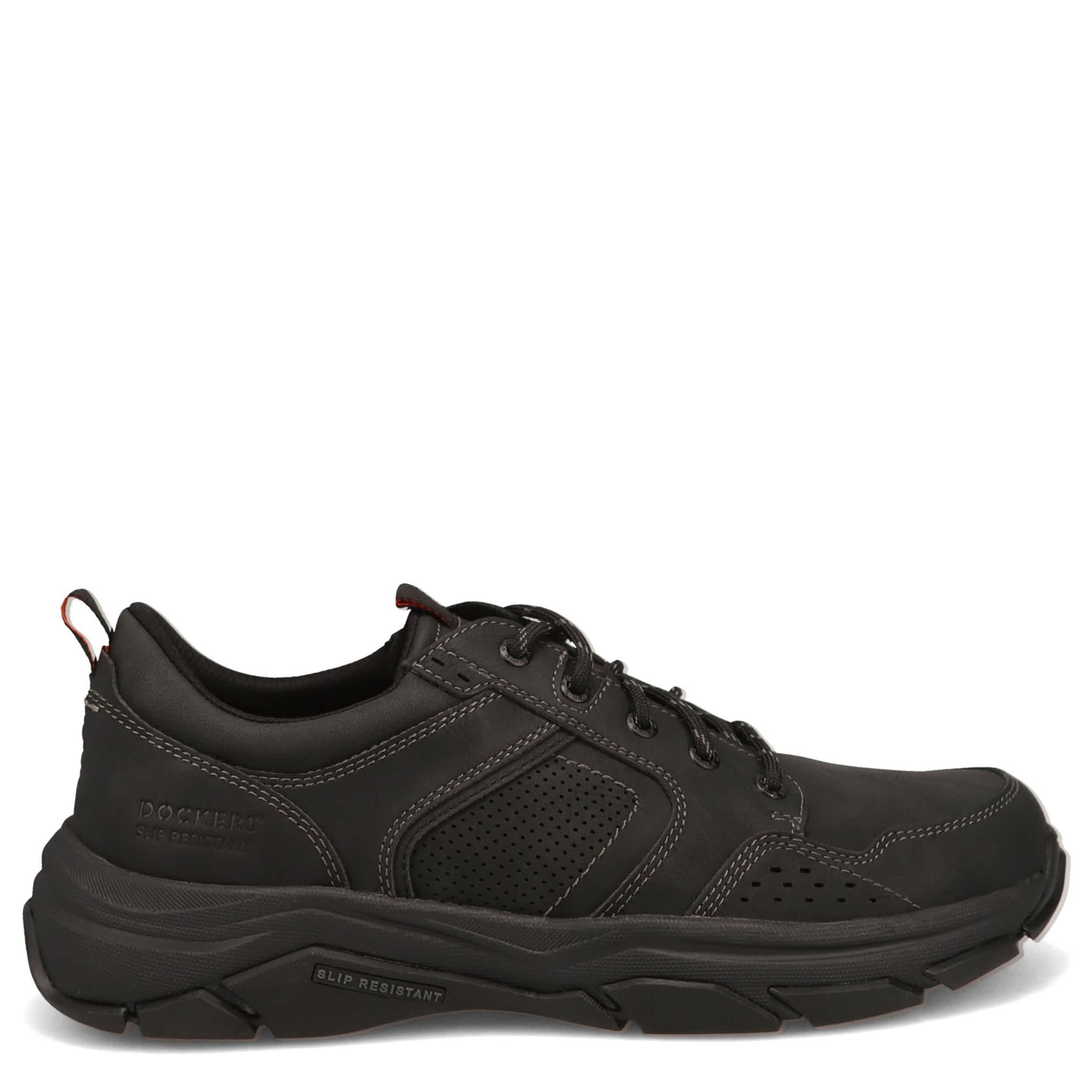 DOCKERS-MENS RUTHERFORD SLIP RESISTANT WORK SHOE-BLACK & 