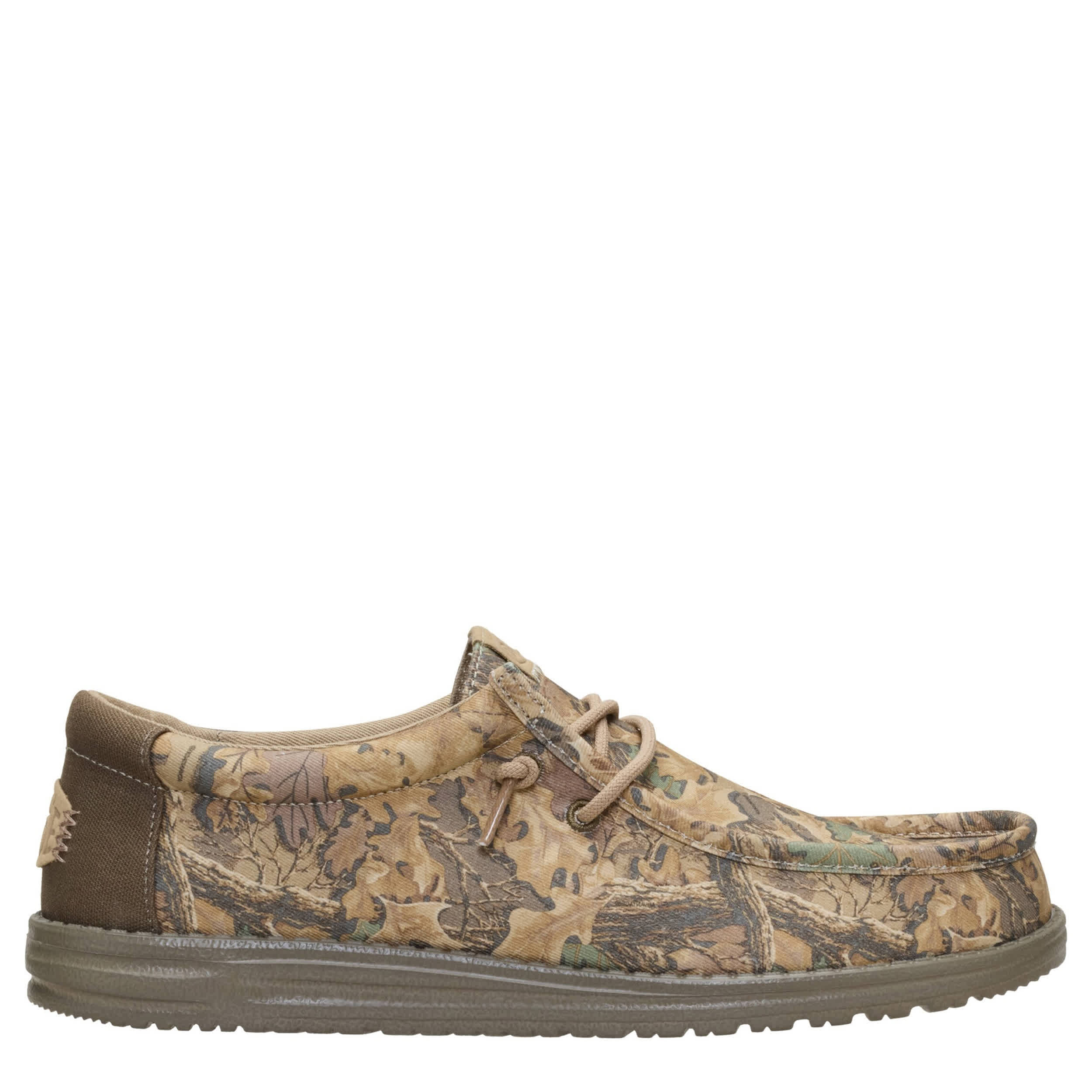 HEYDUDE-MENS WALLY REALTREE ADV CLASSIC SLIP ON SNEAKER-BROWN & 