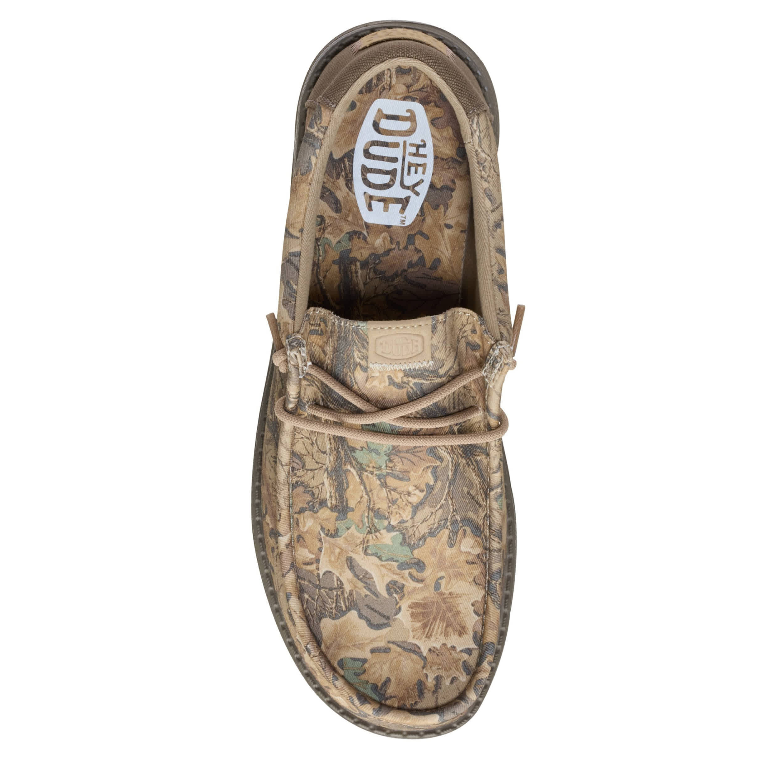 HEYDUDE-MENS WALLY REALTREE ADV CLASSIC SLIP ON SNEAKER-BROWN & 