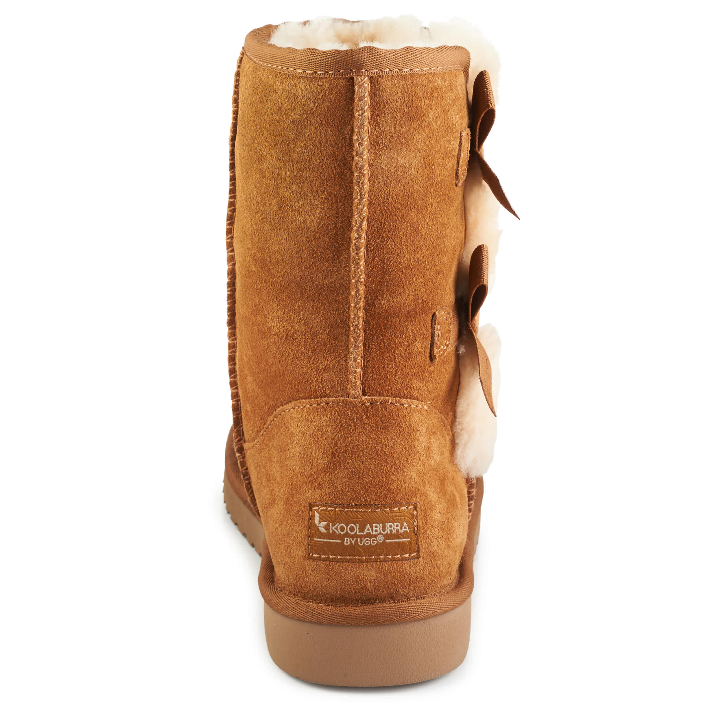 KOOLABURRA by UGG GIRLS LITTLE-BIG KID VICTORIA SHORT FUR BOOT - CHESTNUT