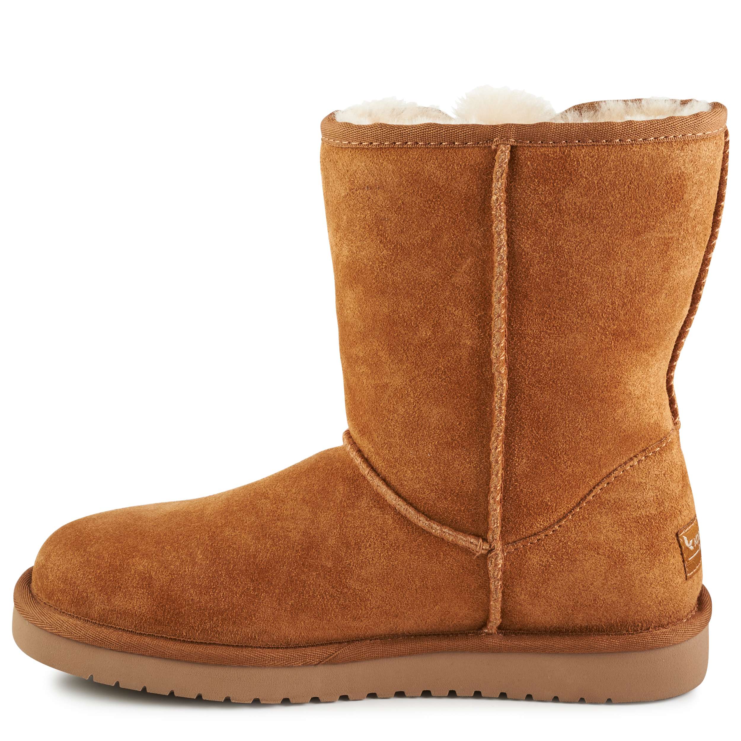 KOOLABURRA by UGG GIRLS LITTLE-BIG KID VICTORIA SHORT FUR BOOT - CHESTNUT