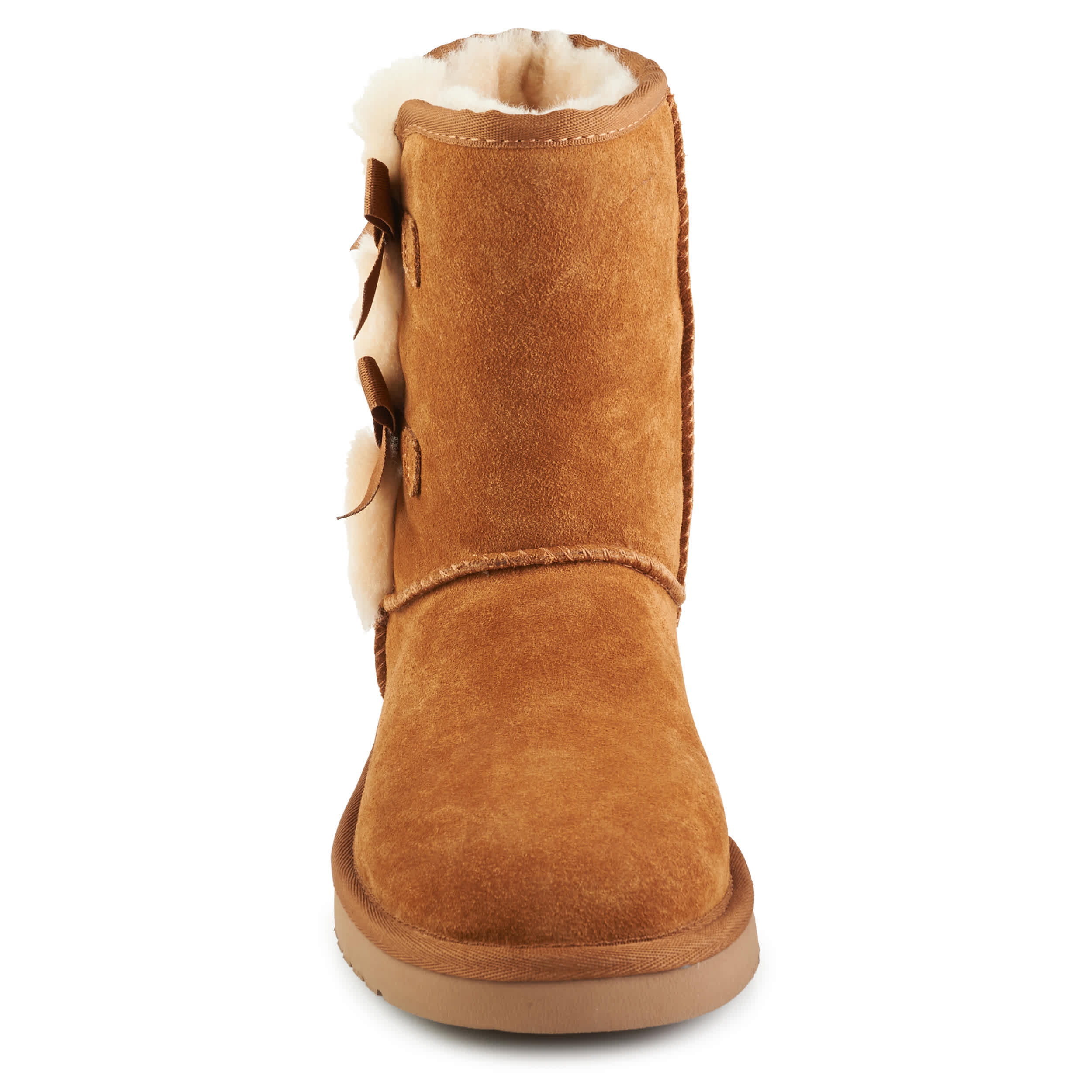 KOOLABURRA by UGG GIRLS LITTLE-BIG KID VICTORIA SHORT FUR BOOT - CHESTNUT