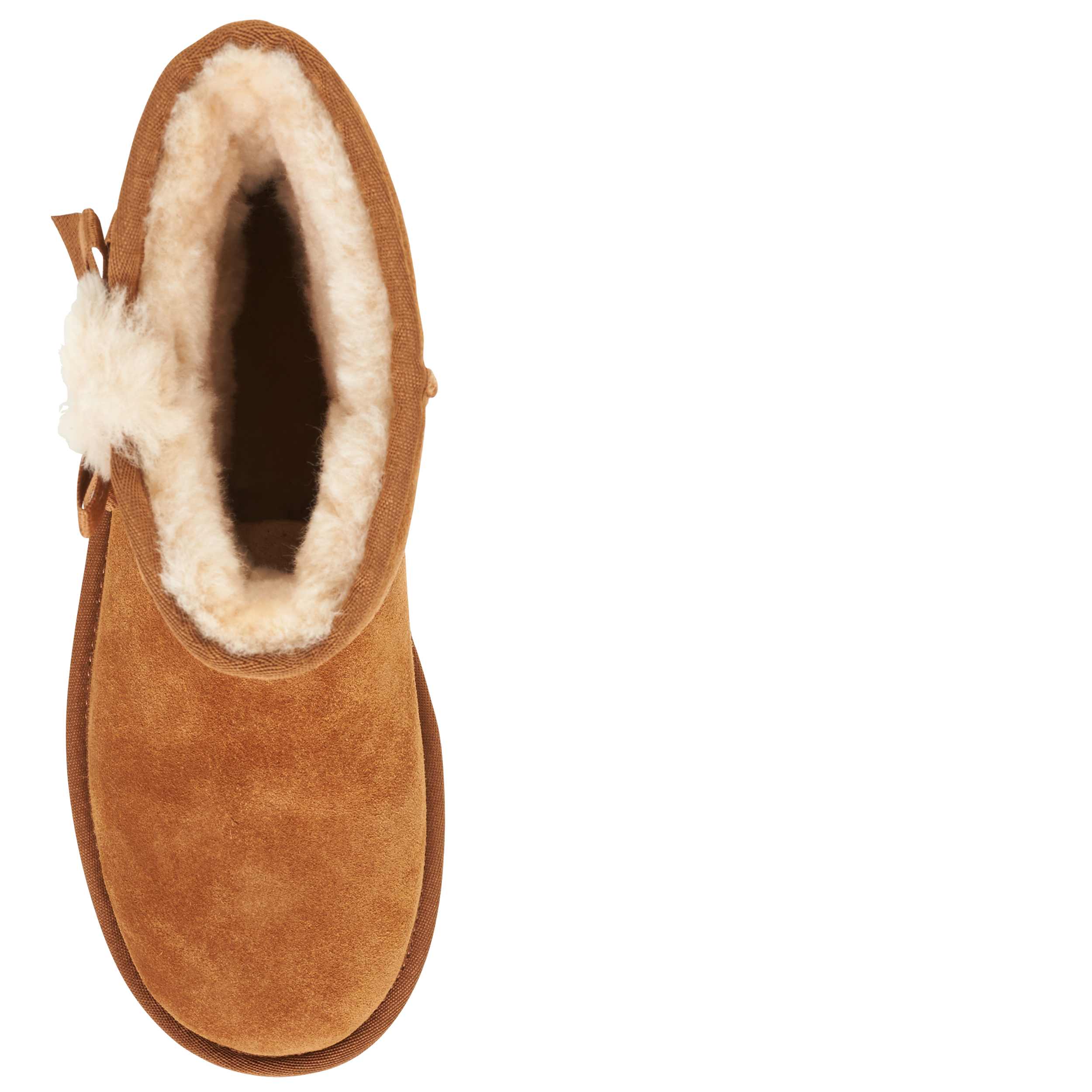 KOOLABURRA by UGG GIRLS LITTLE-BIG KID VICTORIA SHORT FUR BOOT - CHESTNUT