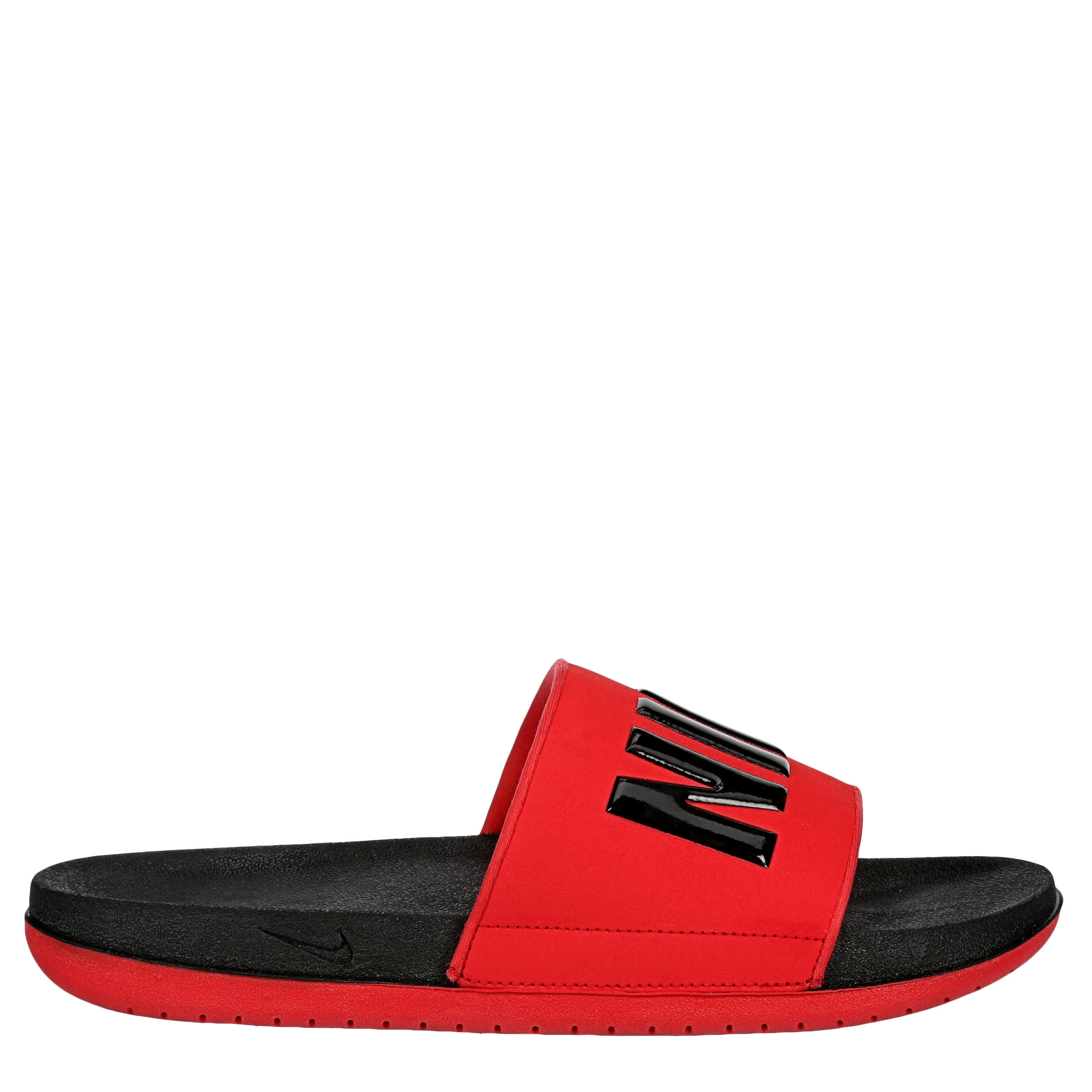 NIKE-MENS OFFCOURT SLIDE SANDAL-RED & BLACK