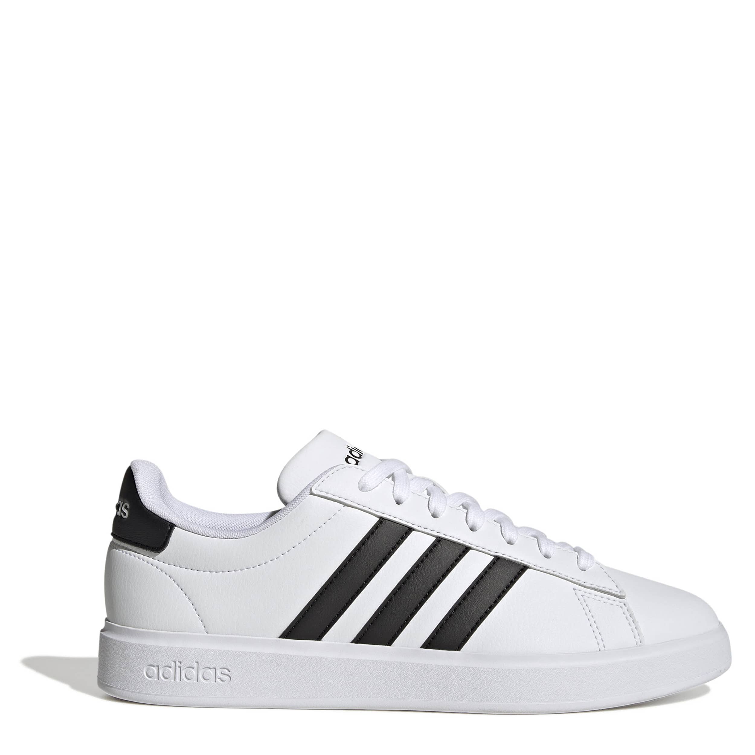 White Adidas Mens Grand Court Sneaker Rack Room Shoes