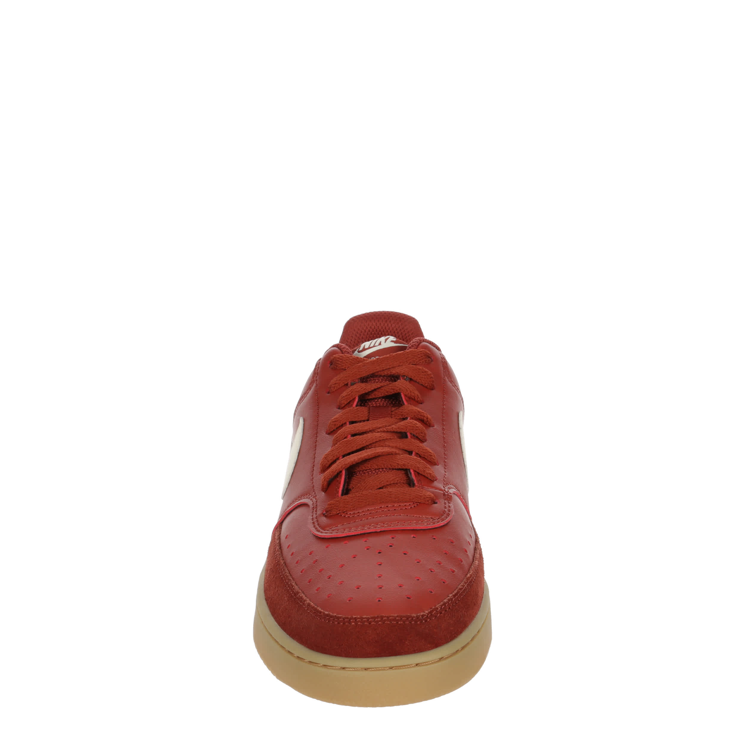 NIKE MENS COURT VISION LOW SNEAKER - RED