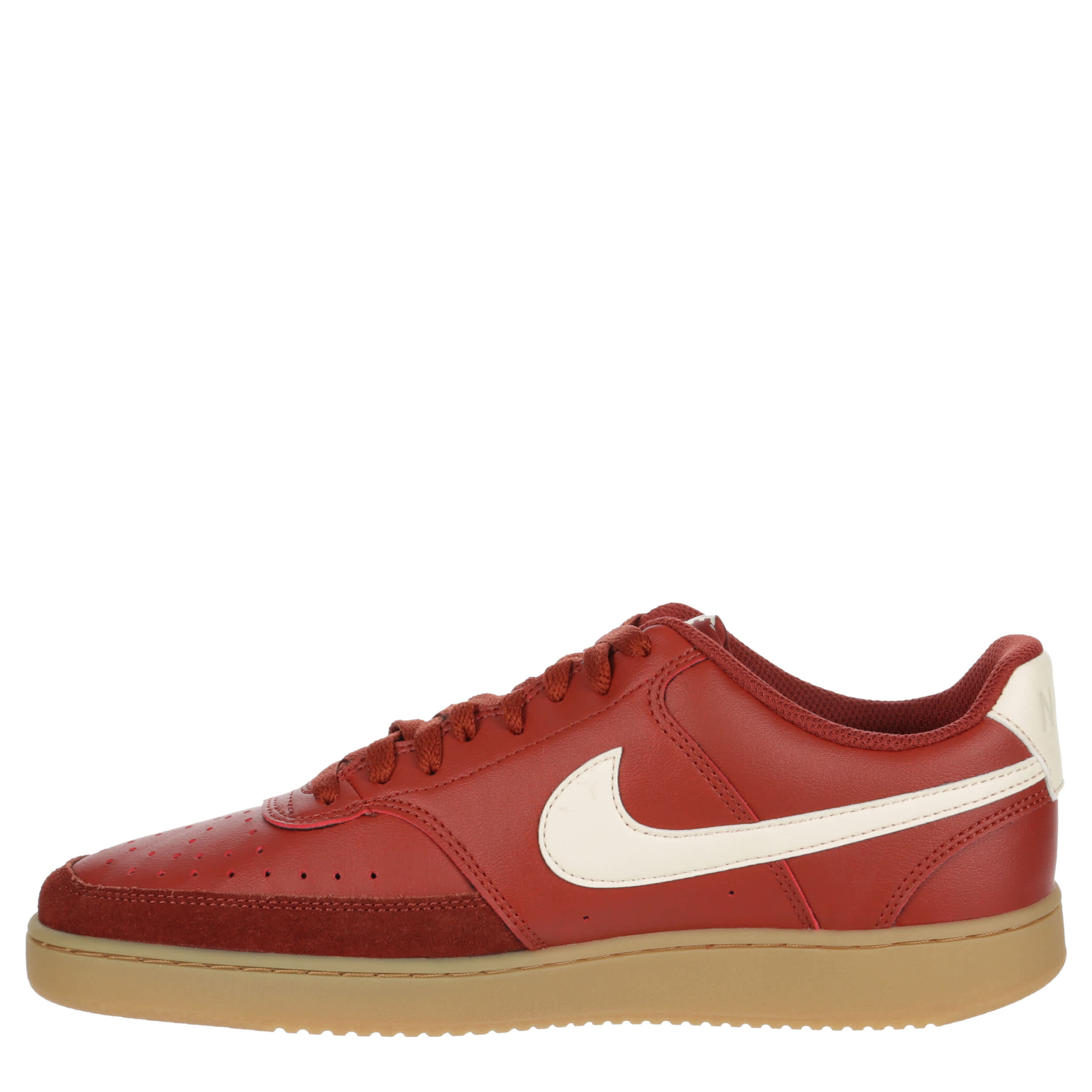 NIKE MENS COURT VISION LOW SNEAKER - RED