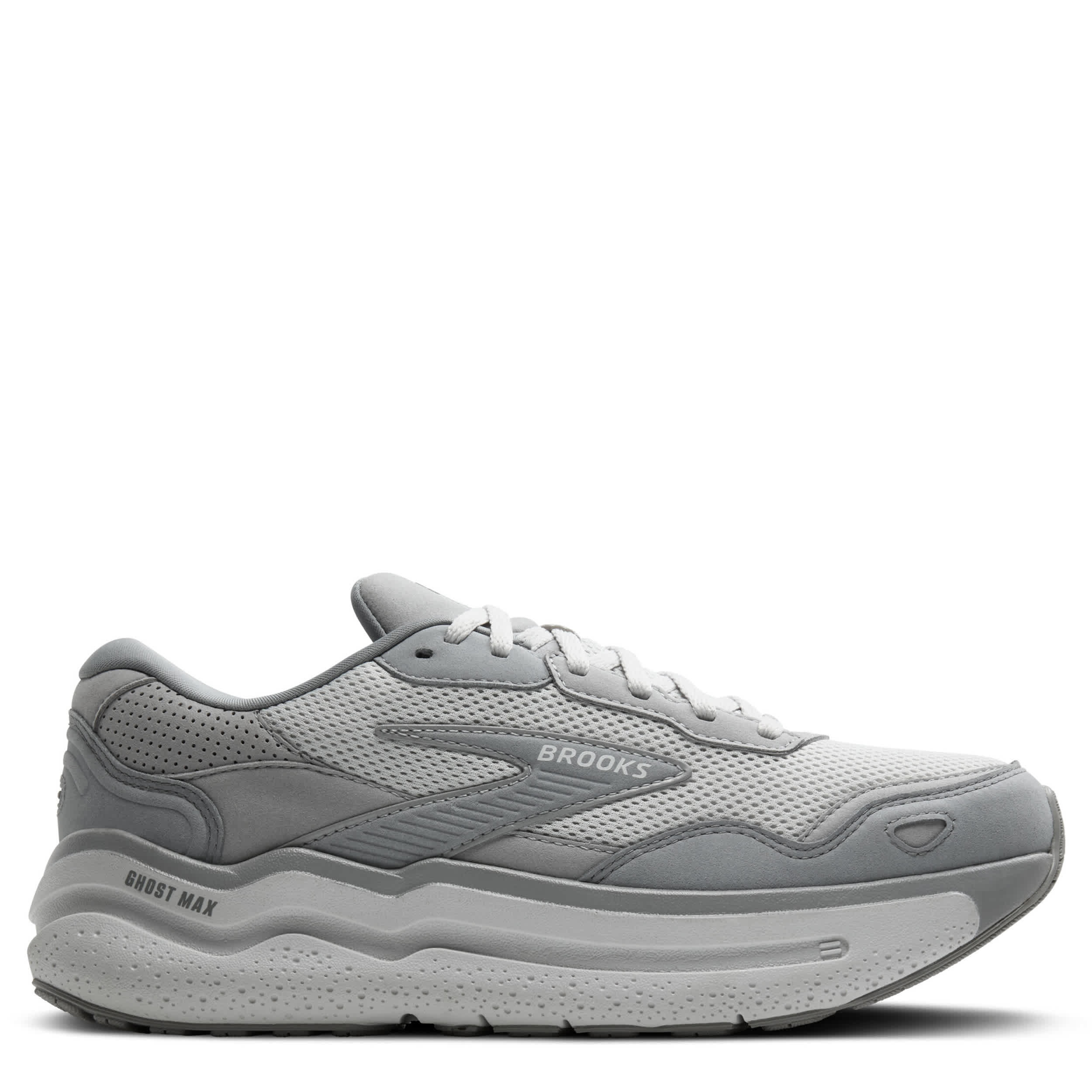BROOKS-MENS GHOST MAX SE RUNNING SHOE-GREY & GREY