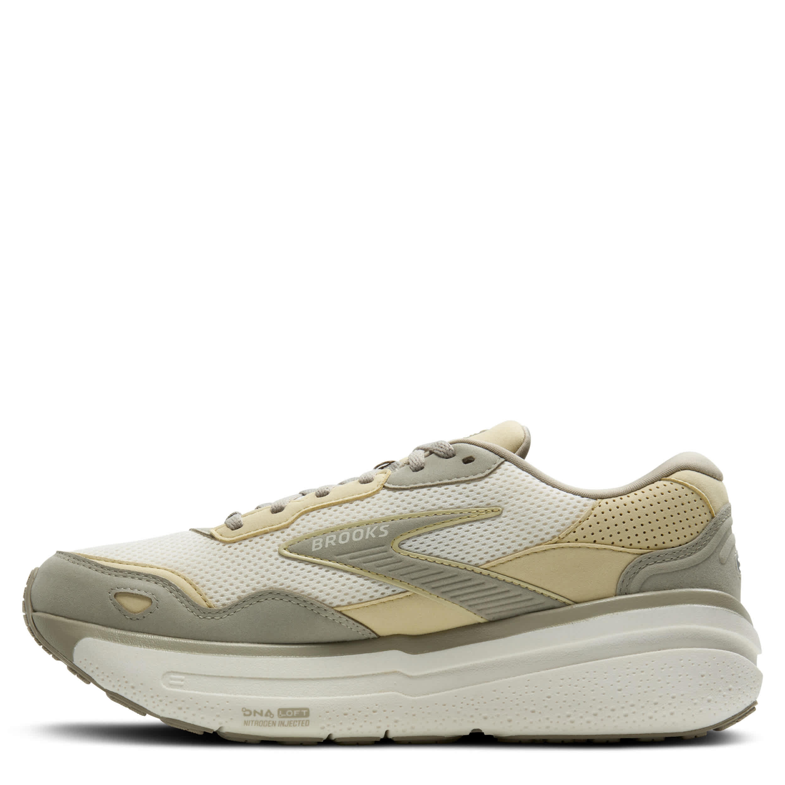 BROOKS-MENS GHOST MAX SE RUNNING SHOE-BEIGE & GREY