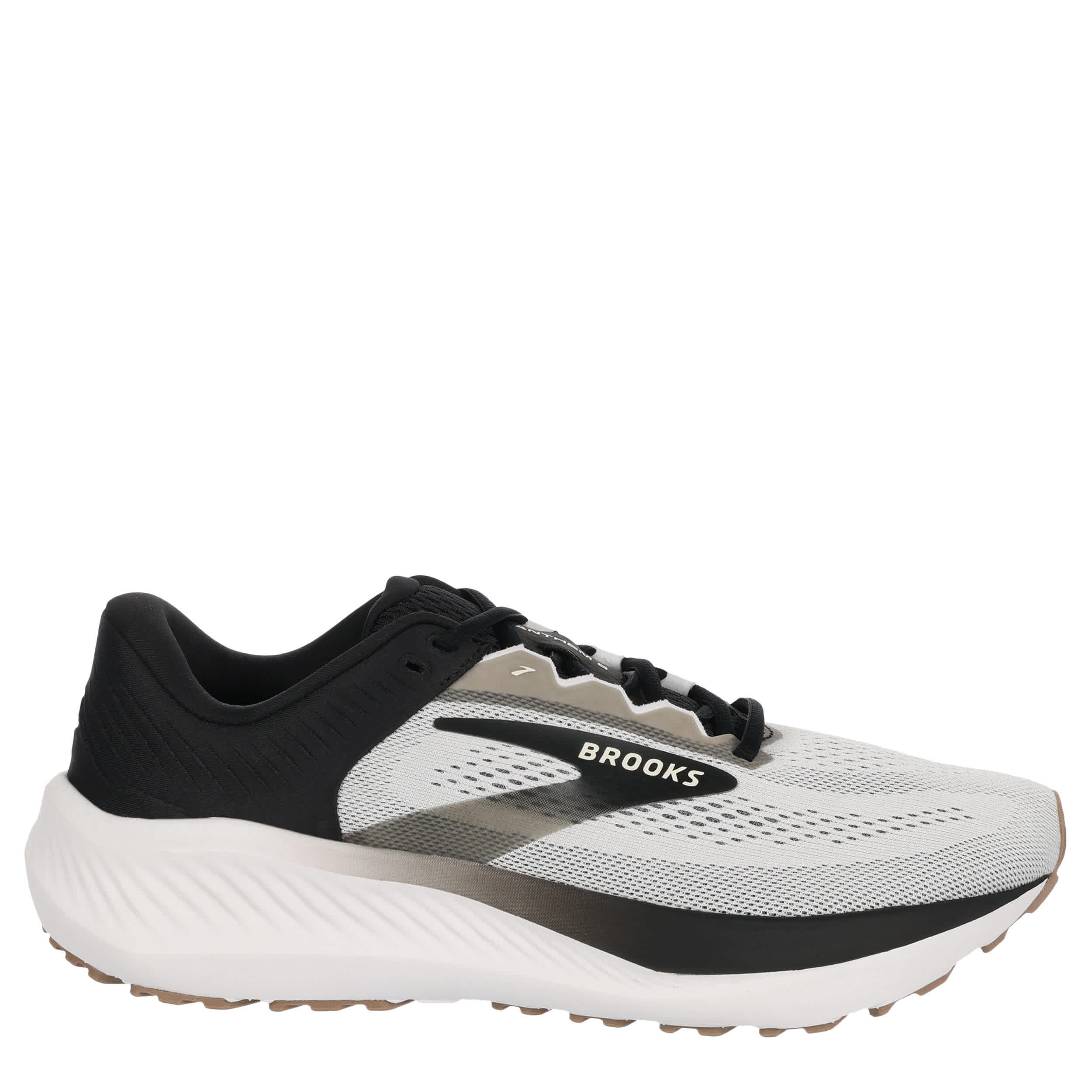 BROOKS-MENS ANTHEM 8 RUNNING SHOE-WHITE & BLACK