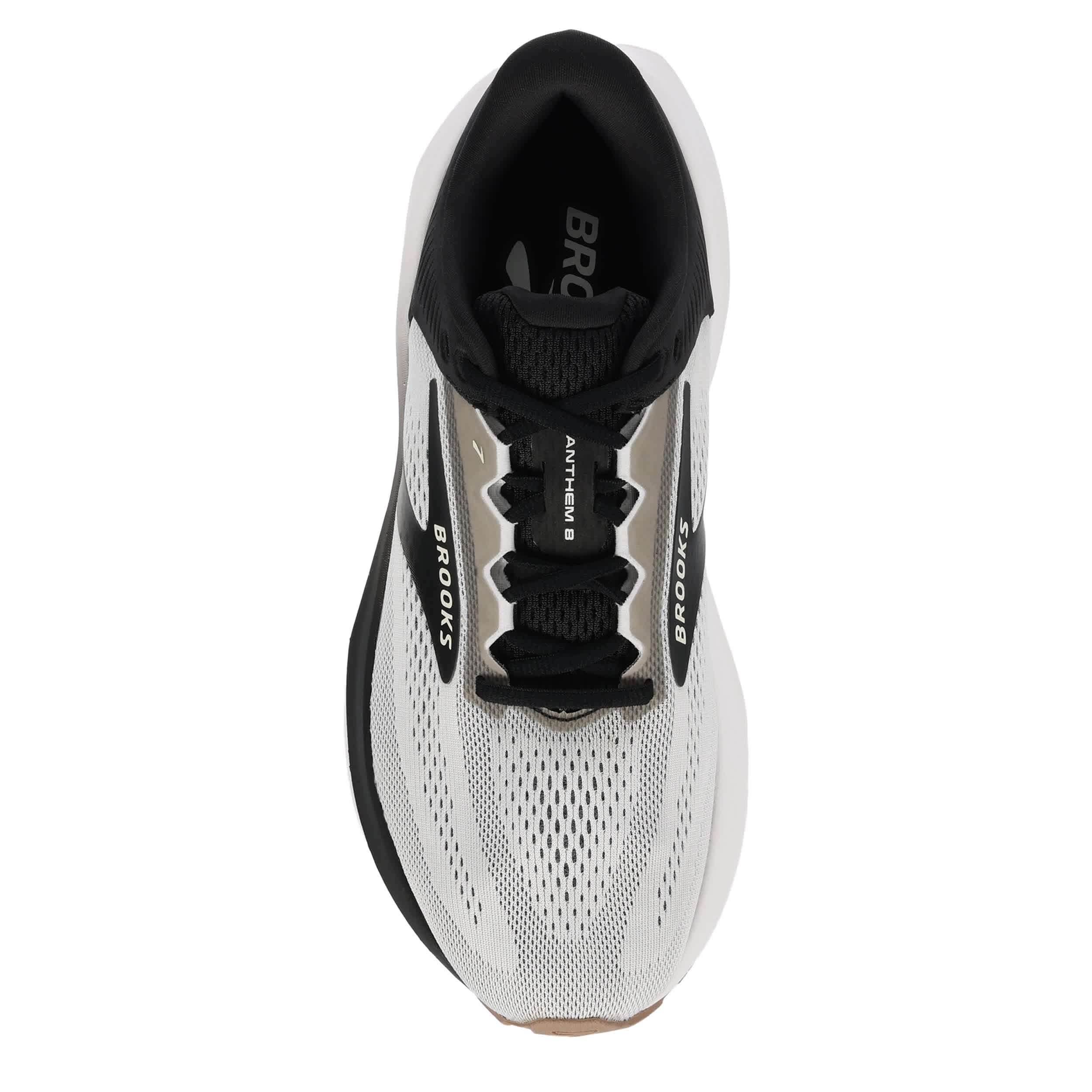 BROOKS-MENS ANTHEM 8 RUNNING SHOE-WHITE & BLACK