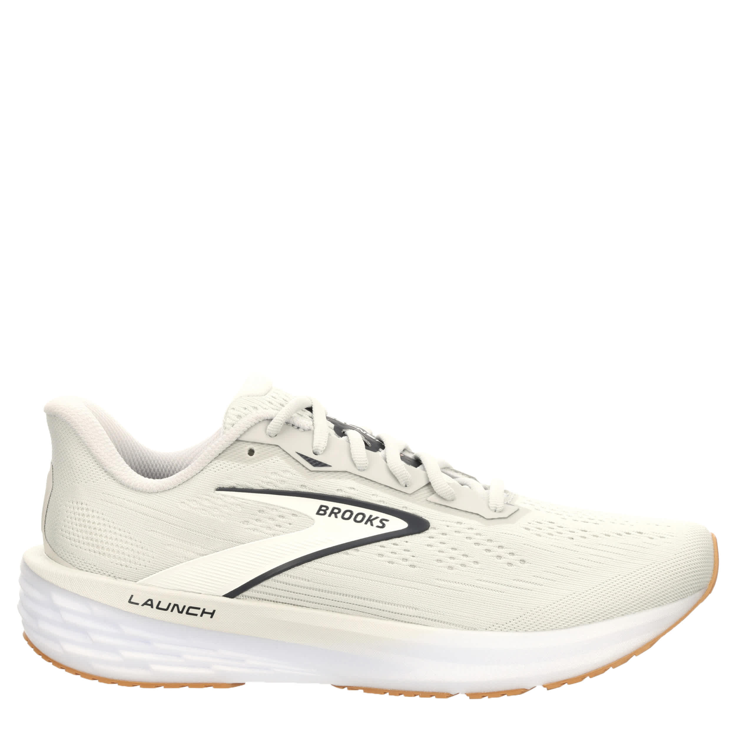 BROOKS-MENS LAUNCH 12 RUNNING SHOE-GREY & WHITE