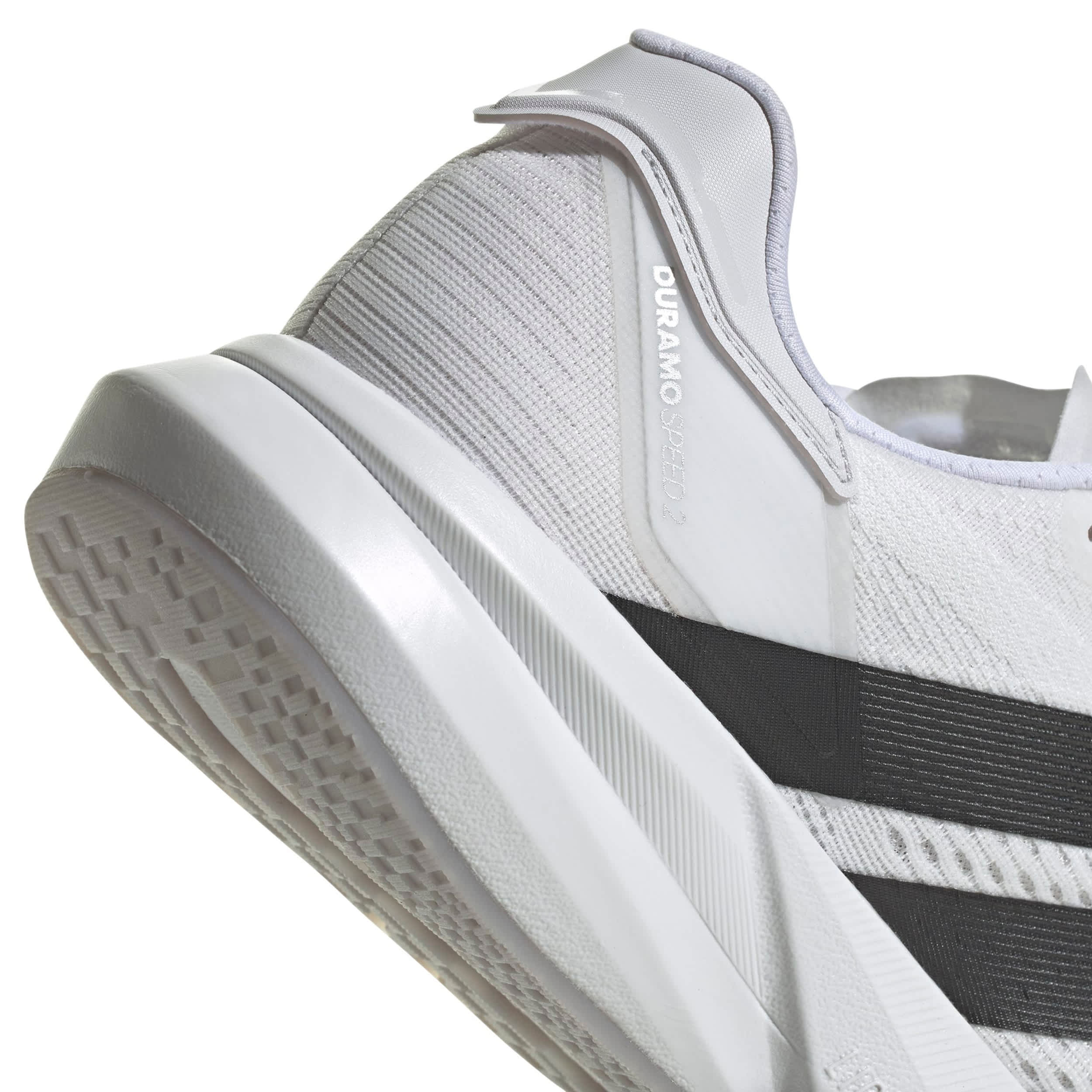 ADIDAS-MENS DURAMO SPEED 2 RUNNING SHOE-WHITE & SILVER