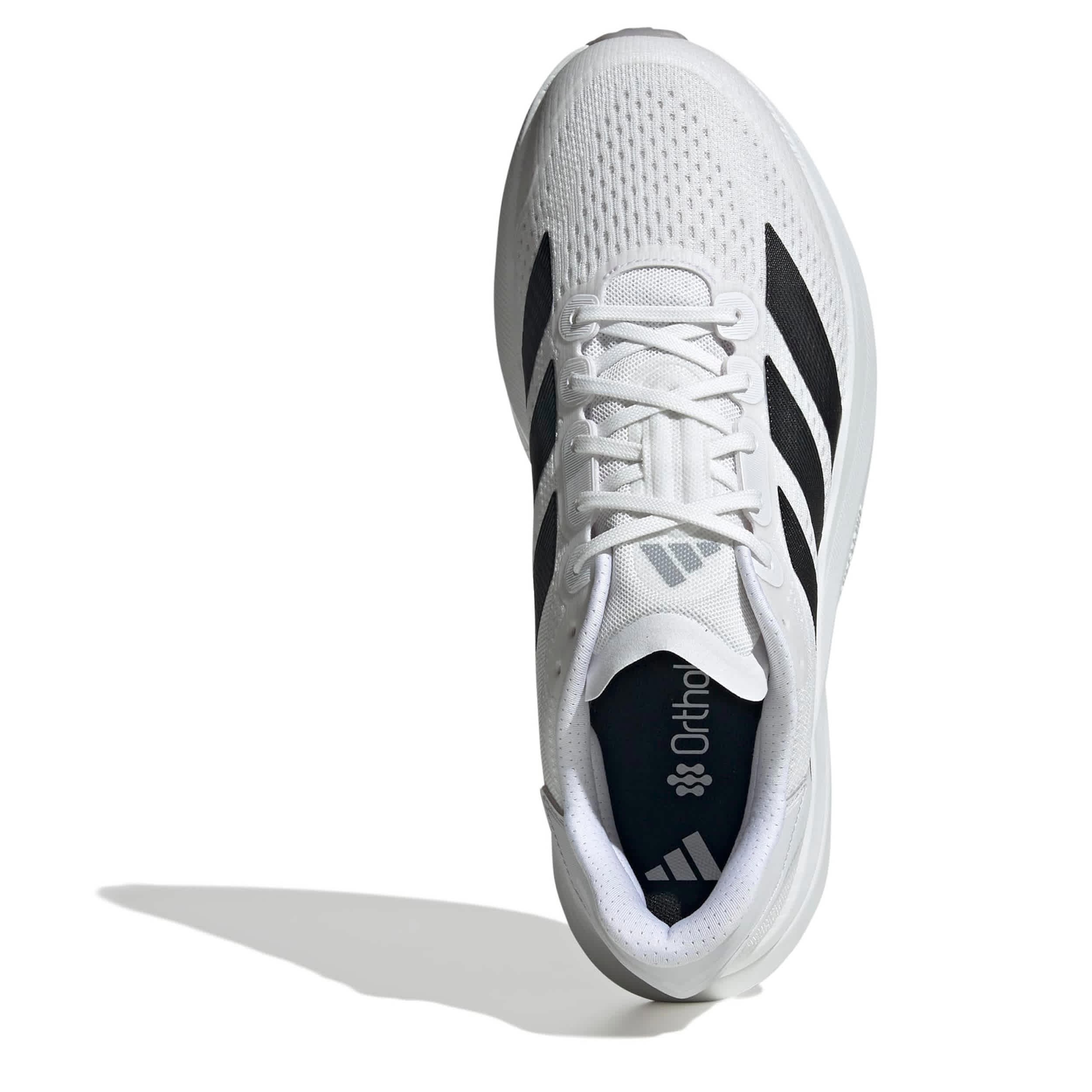 ADIDAS-MENS DURAMO SPEED 2 RUNNING SHOE-WHITE & SILVER