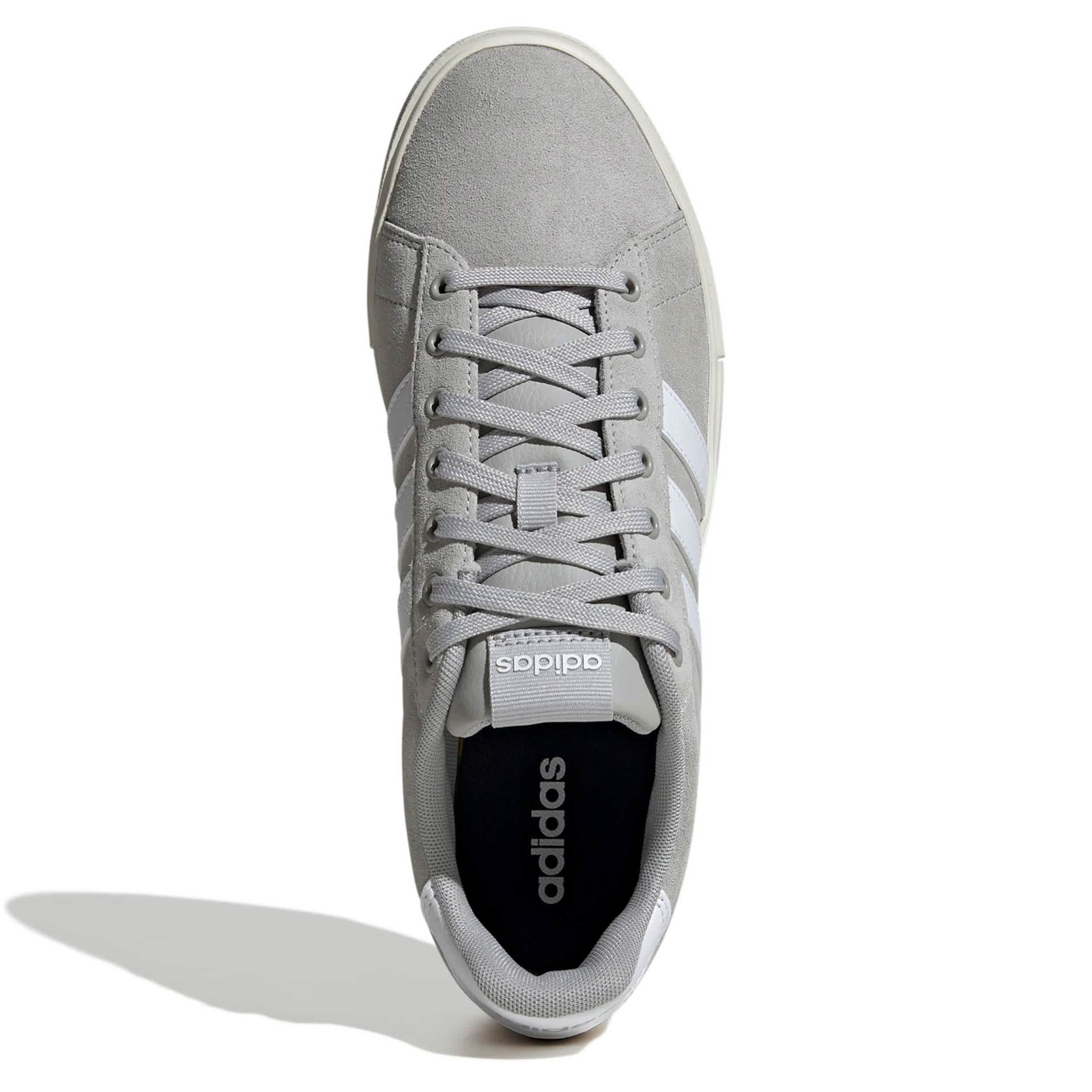 ADIDAS-MENS DAILY 4.0 SNEAKER-GREY & WHITE
