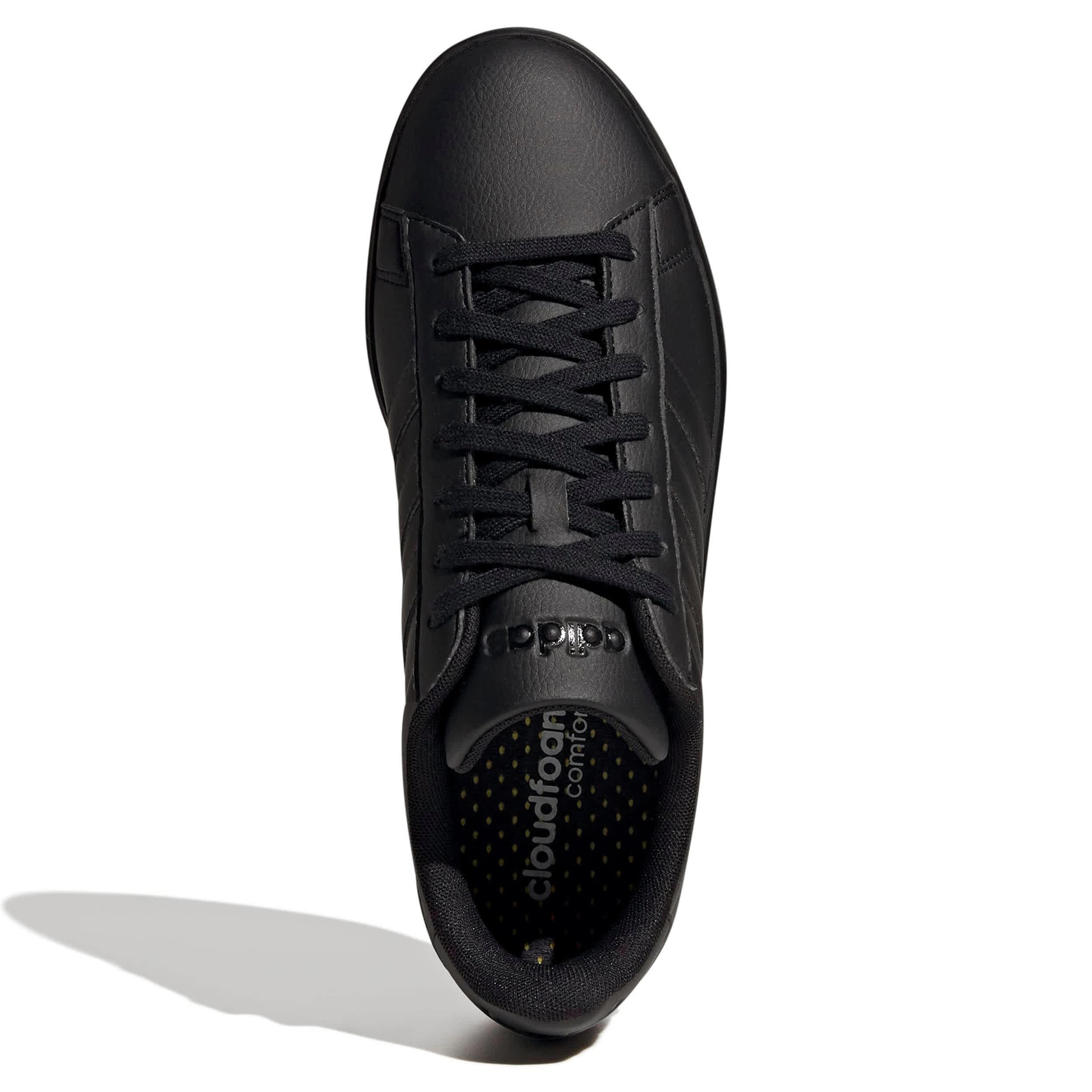 ADIDAS-MENS GRAND COURT 2.0 SNEAKER-BLACK & BLACK