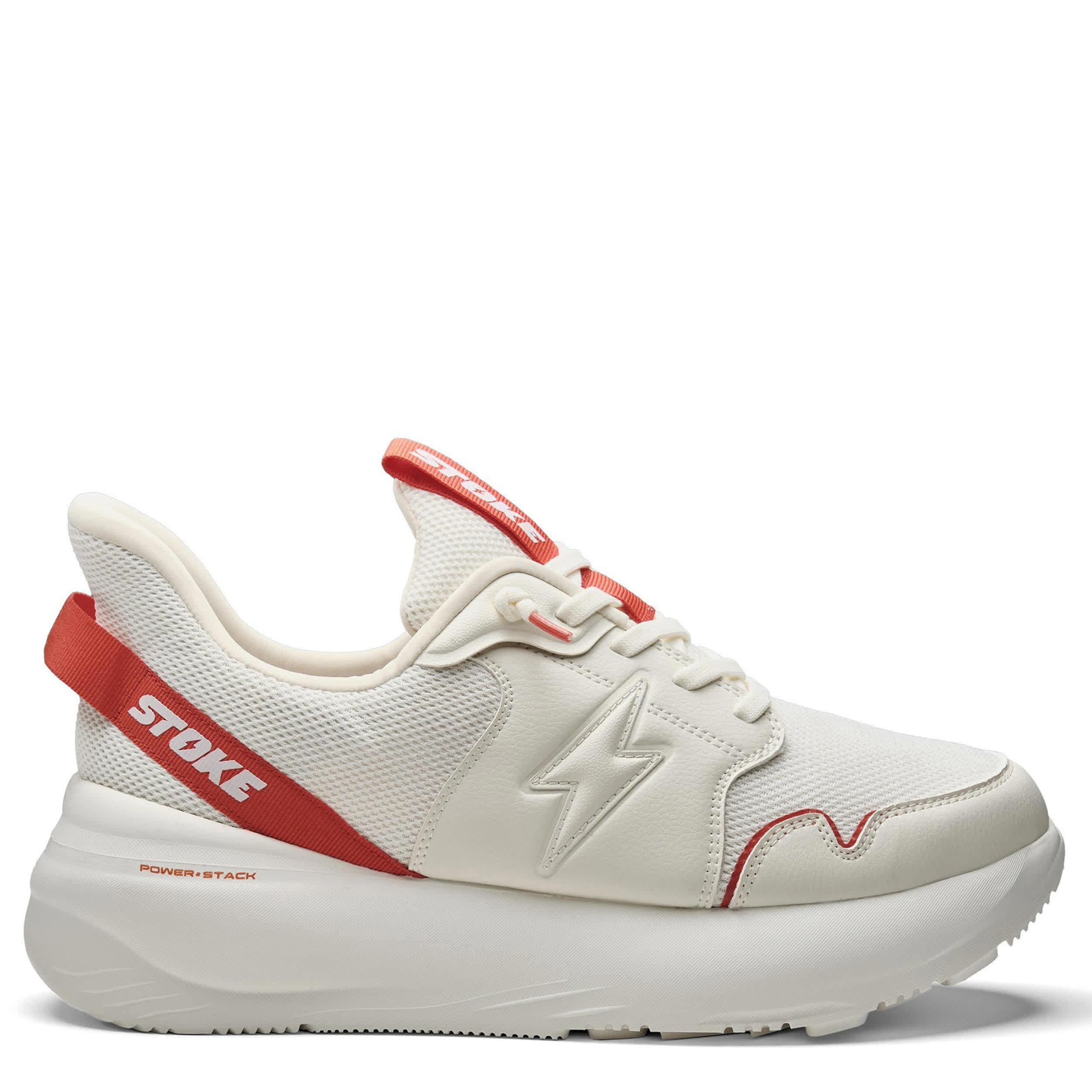 STOKE-MENS FO-MO SNEAKER-WHITE & ORANGE