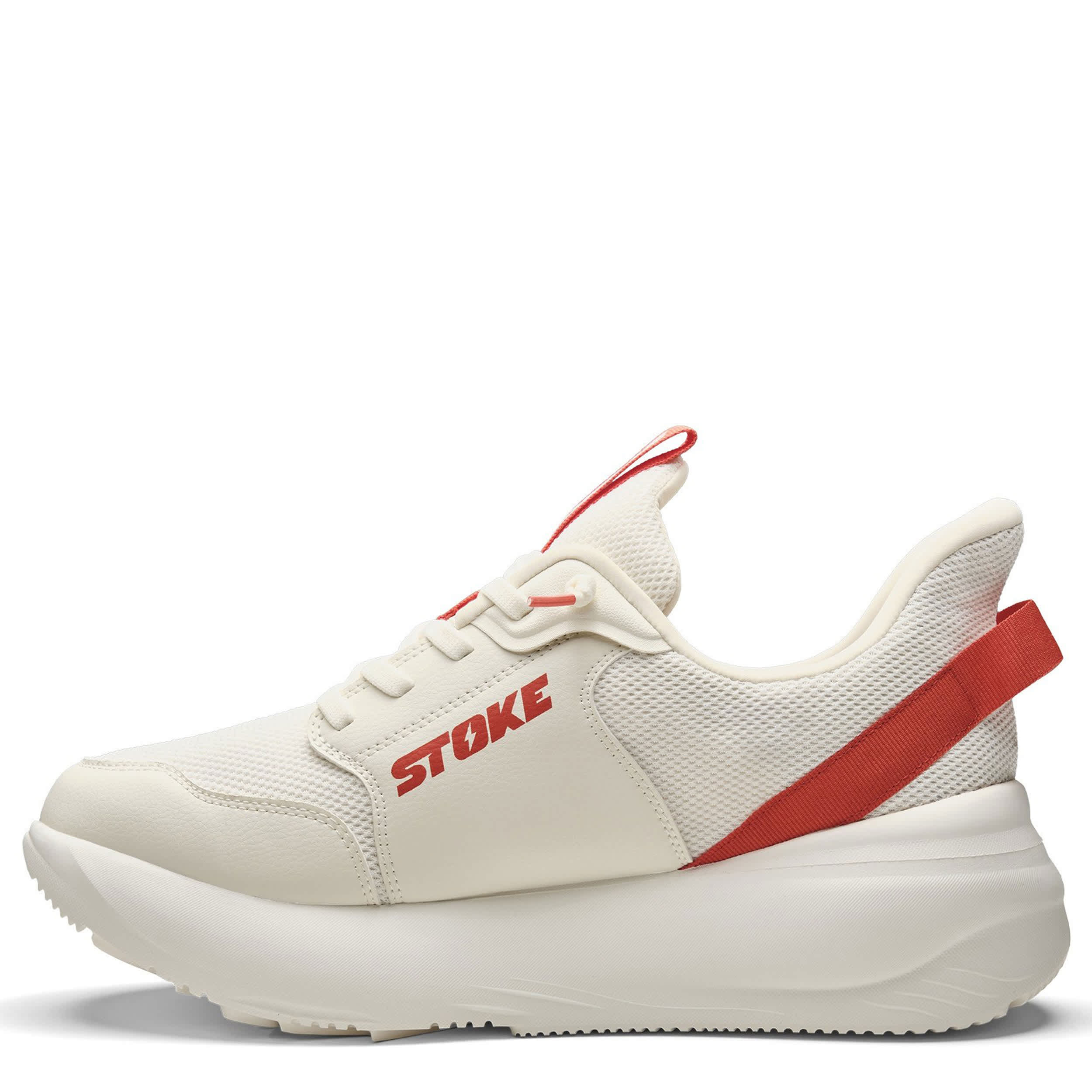 STOKE-MENS FO-MO SNEAKER-WHITE & ORANGE
