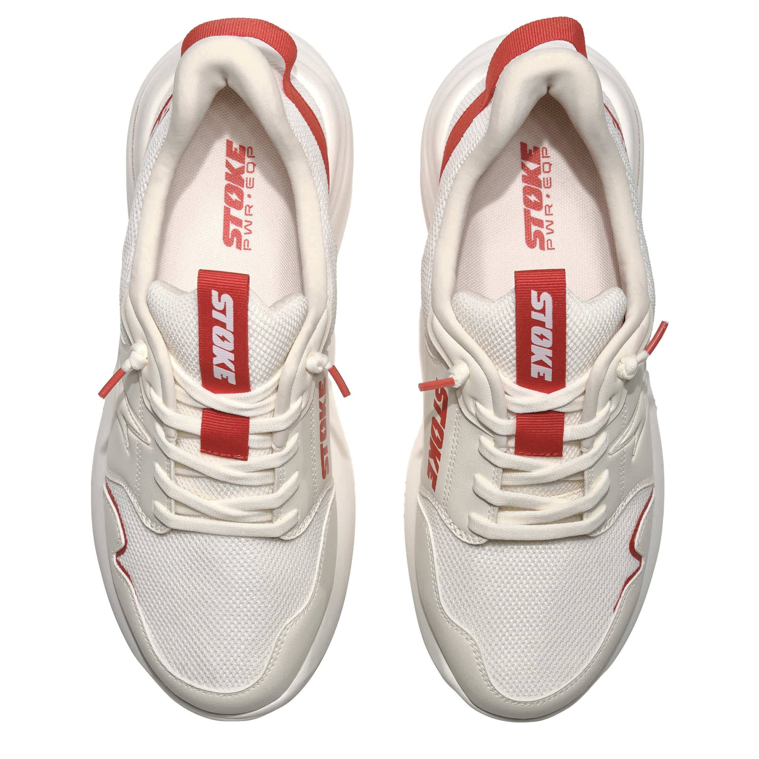 STOKE-MENS FO-MO SNEAKER-WHITE & ORANGE