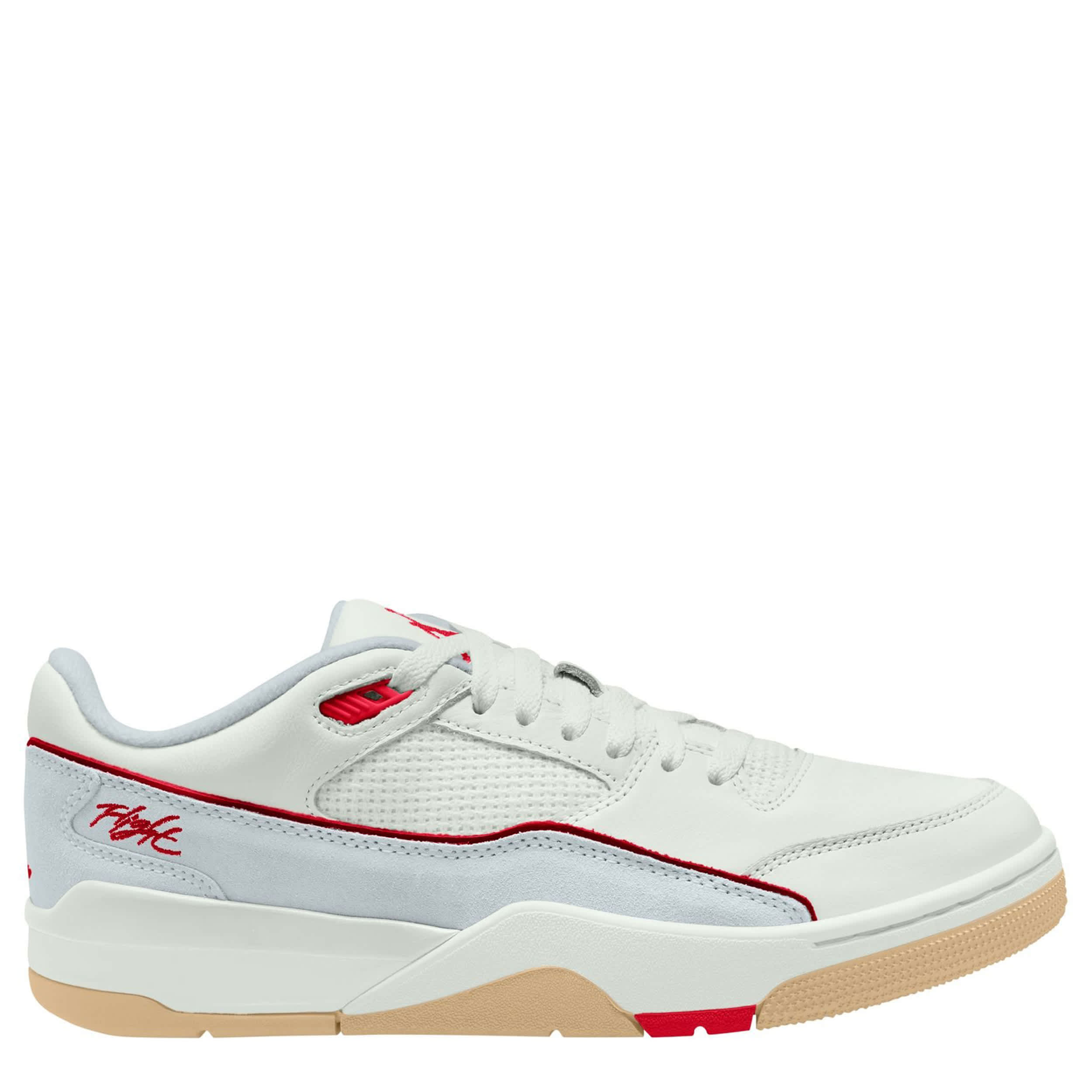 JORDAN-MENS FLIGHT COURT SNEAKER-OFF WHITE & RED