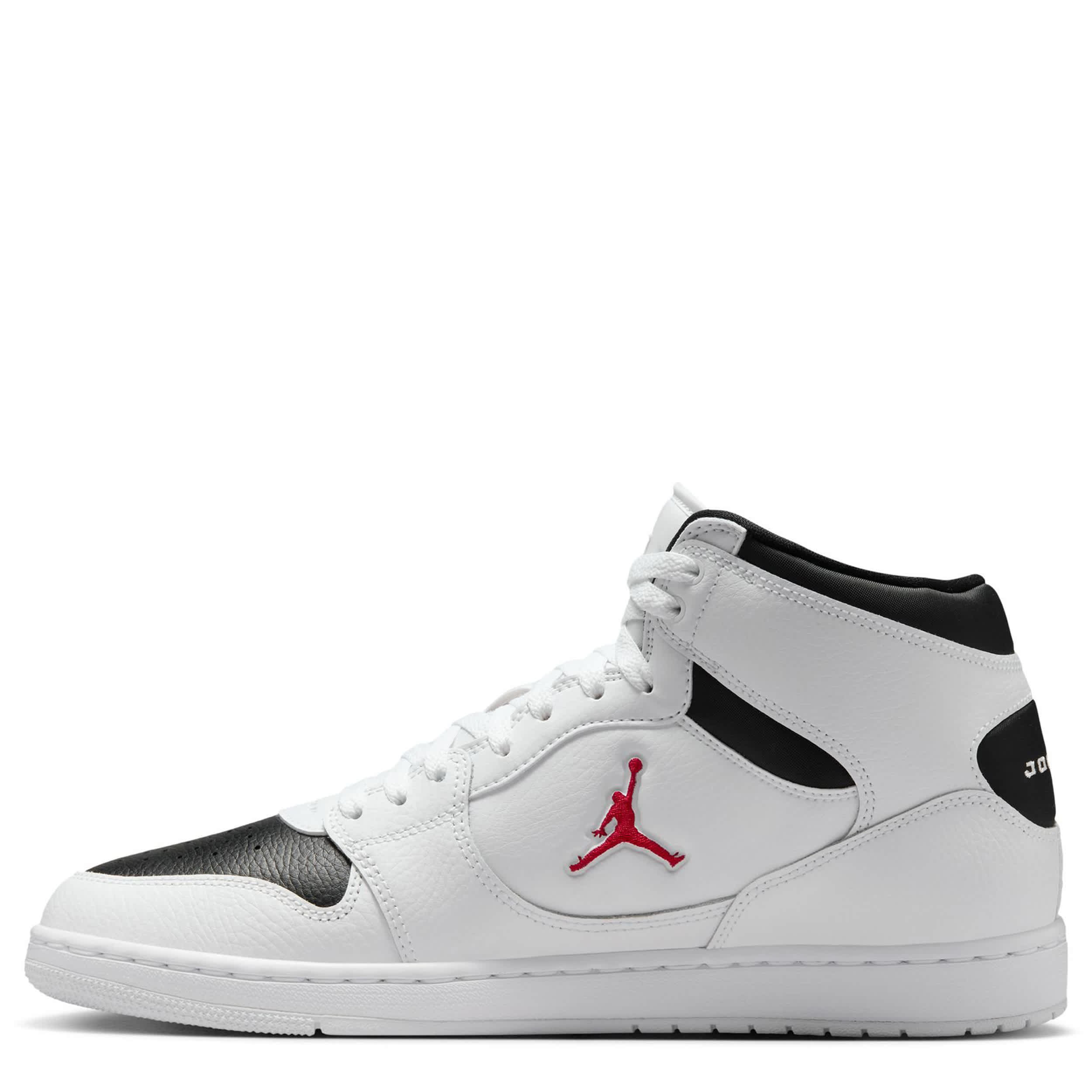 JORDAN-MENS COURT CONNECT MID SNEAKER-WHITE & RED