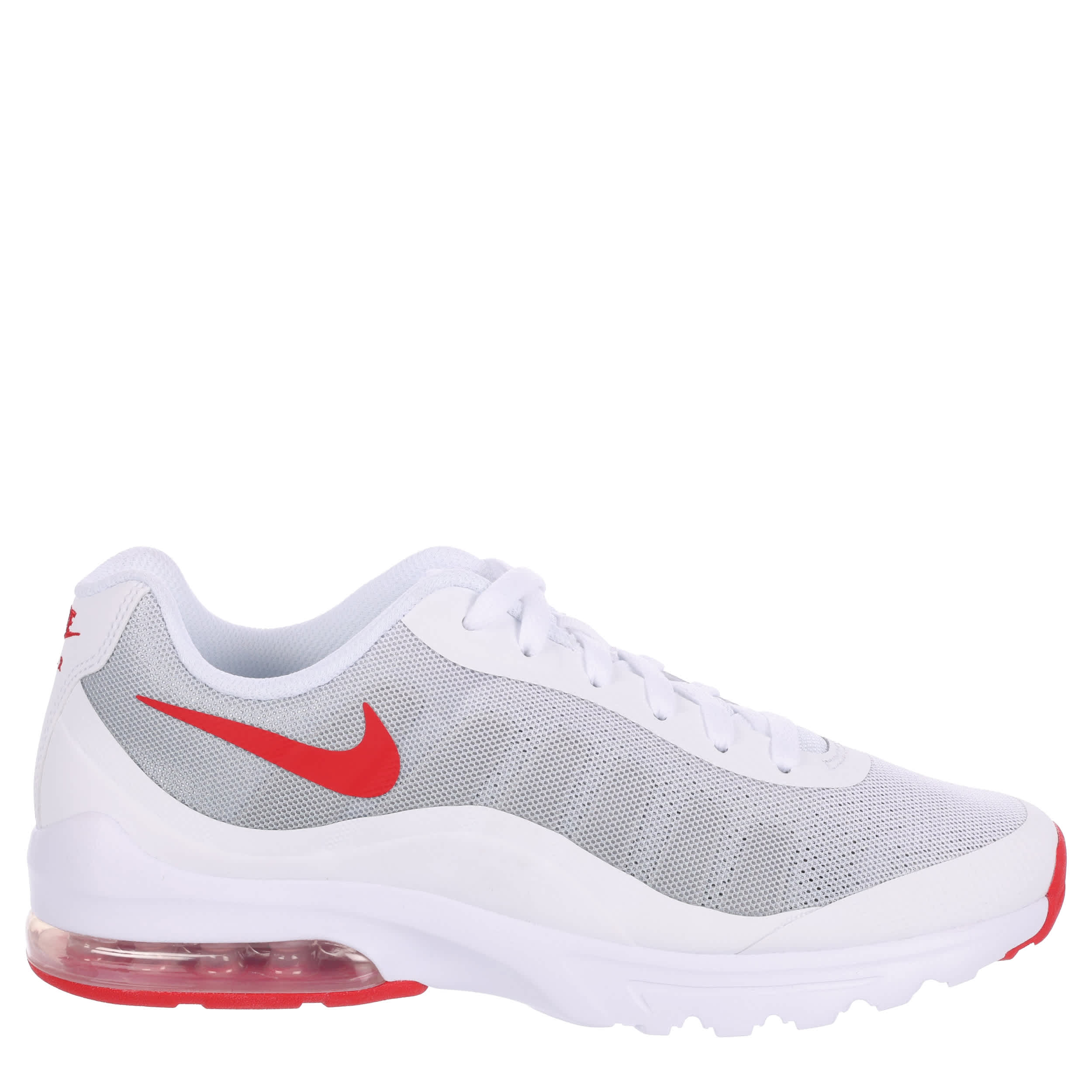 NIKE-MENS AIR MAX INVIGOR SNEAKER-WHITE & RED