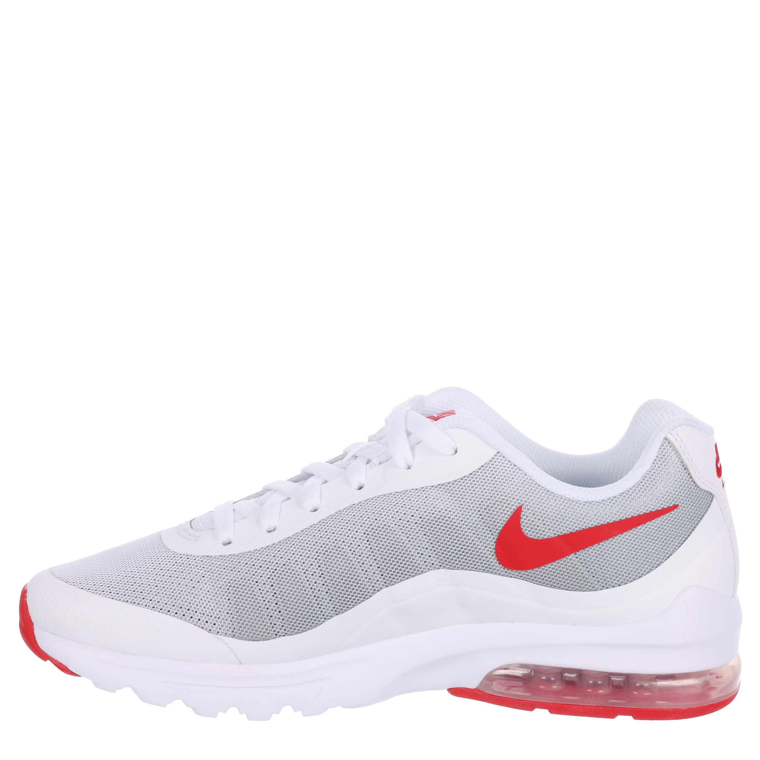 NIKE-MENS AIR MAX INVIGOR SNEAKER-WHITE & RED