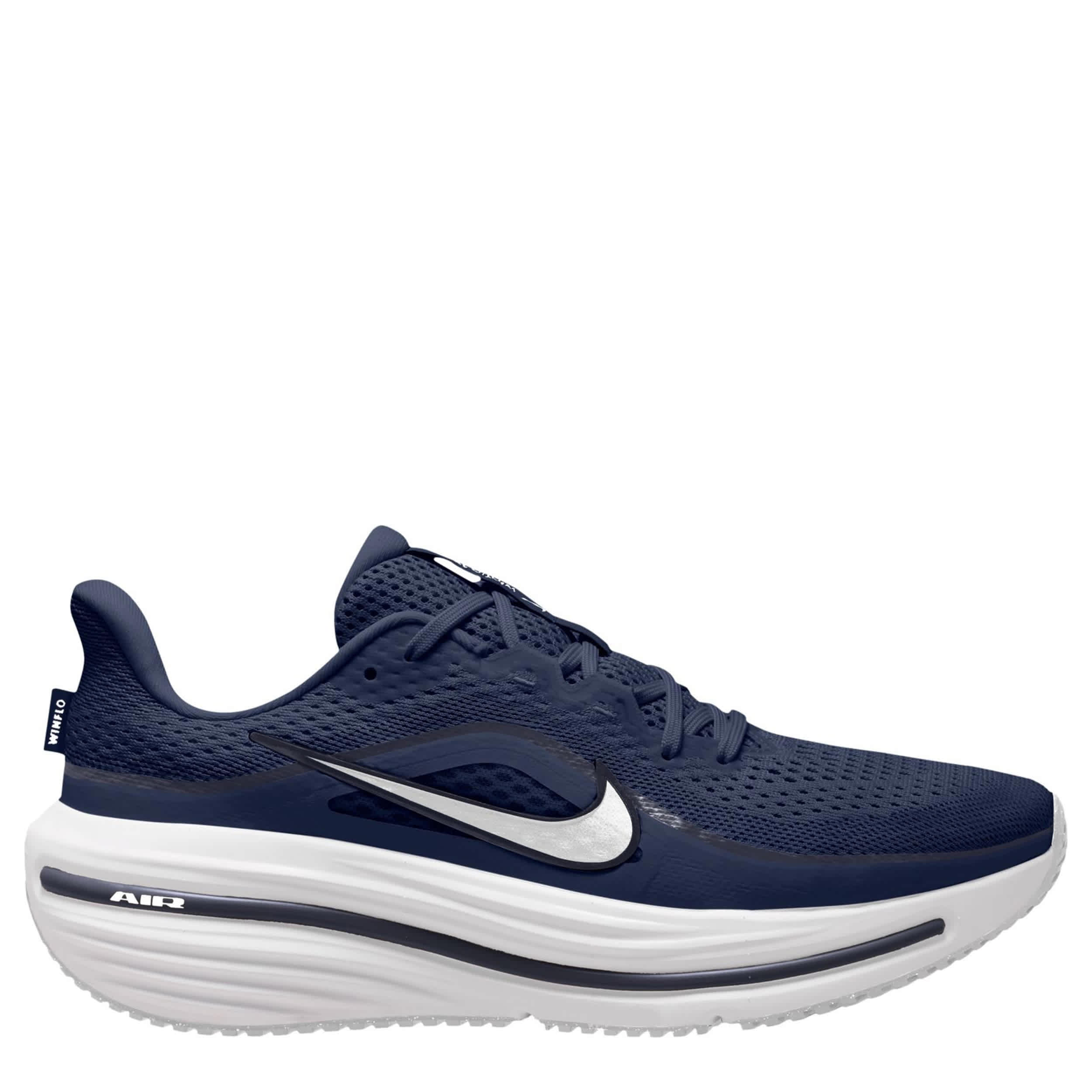 NIKE-MENS WINFLO 12 RUNNING SHOE-NAVY & WHITE