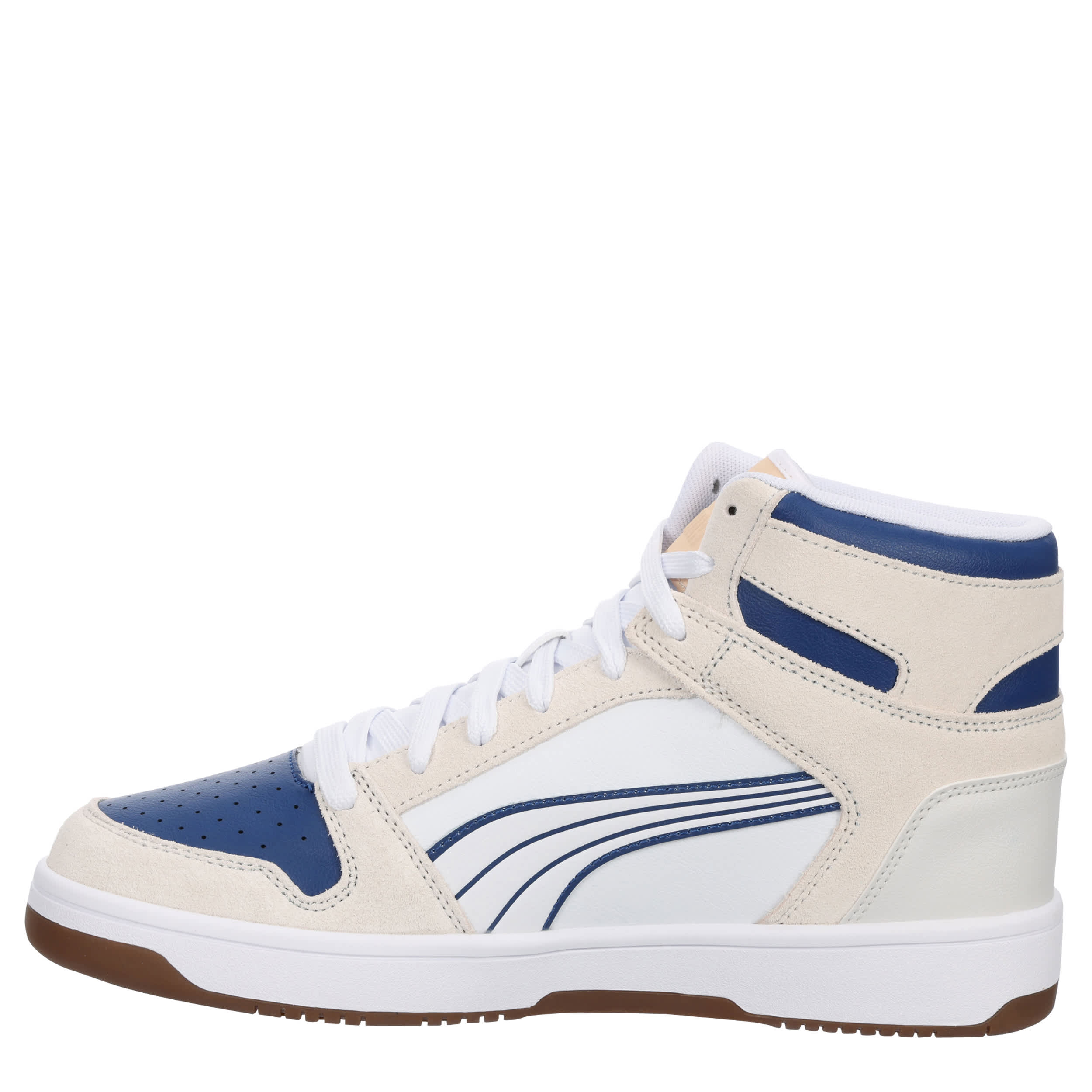 PUMA-MENS REBOUND LAYUP SNEAKER-GREY & WHITE
