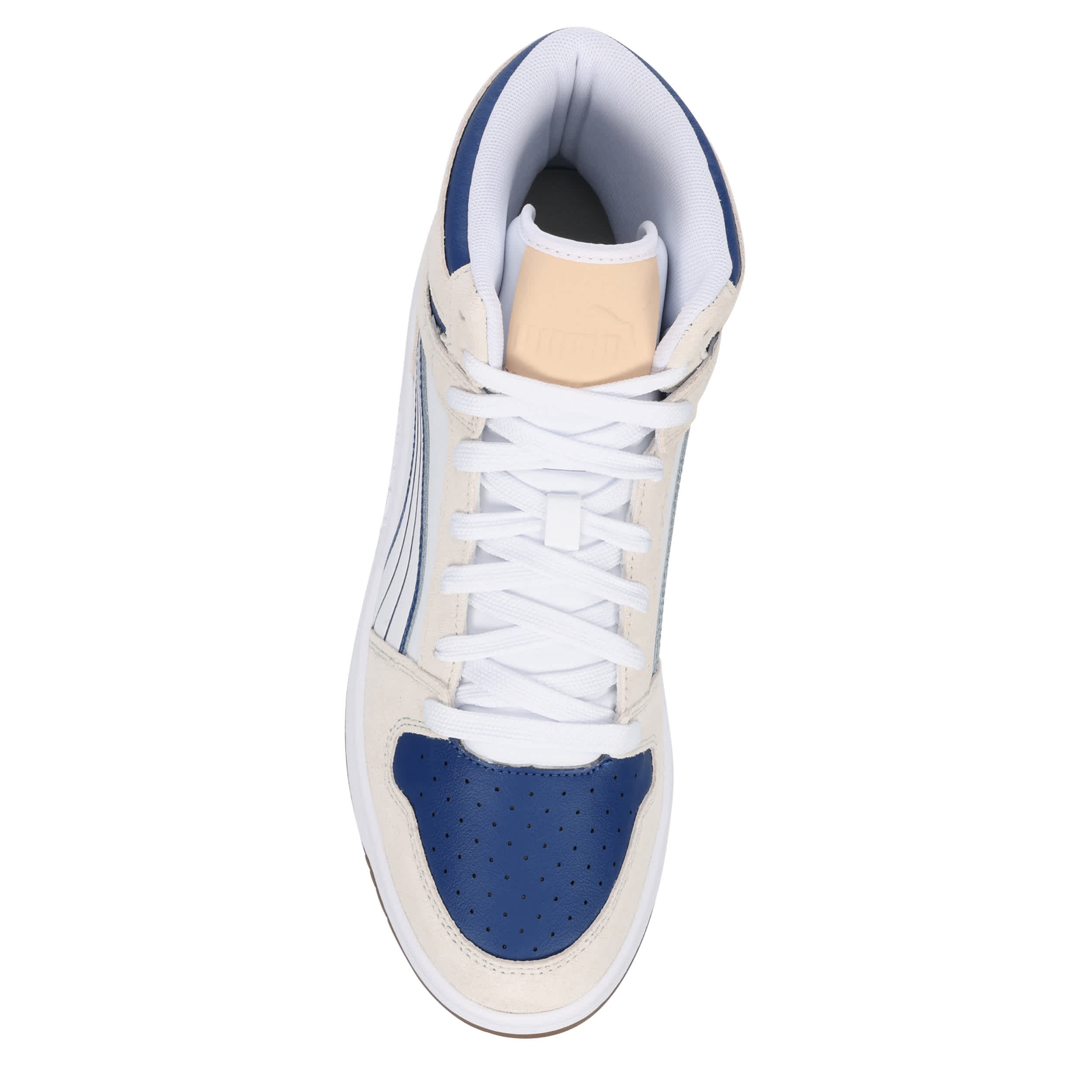 PUMA-MENS REBOUND LAYUP SNEAKER-GREY & WHITE