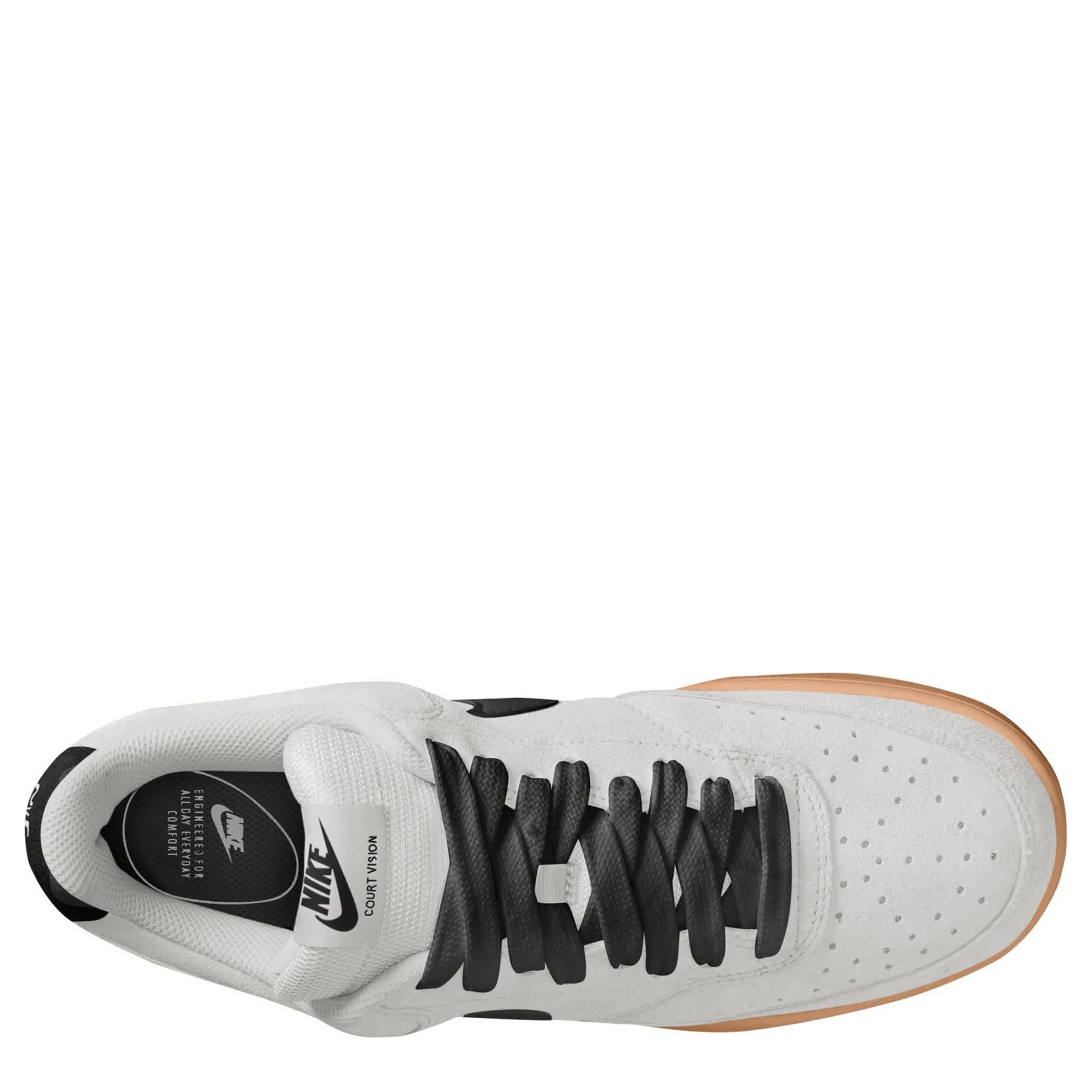 NIKE-MENS COURT VISION FL SNEAKER-GREY & BLACK