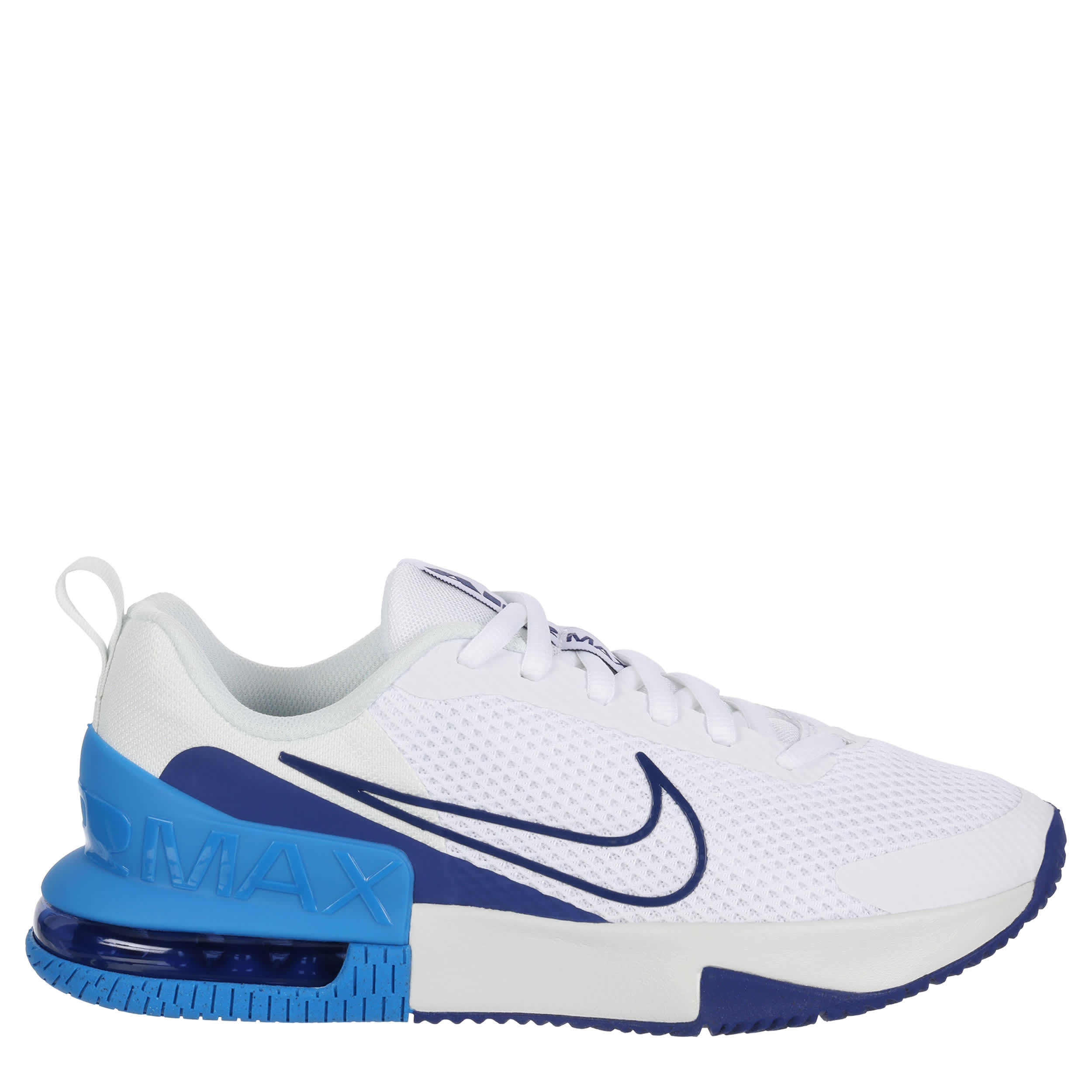 NIKE-MENS AIR MAX ALPHA TRAINER 6 CROSS TRAINING SHOE-WHITE & LIGHT BLUE