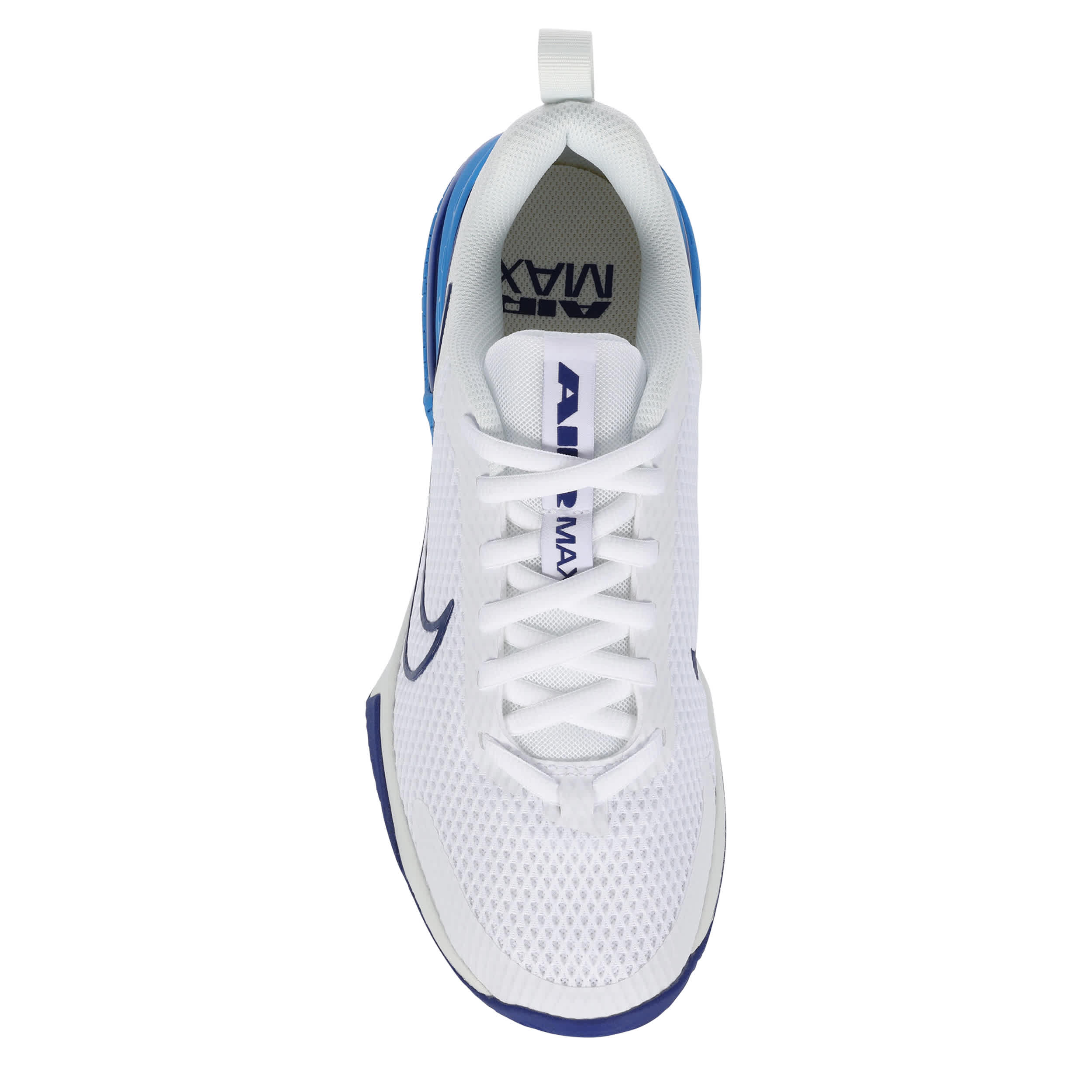 NIKE-MENS AIR MAX ALPHA TRAINER 6 CROSS TRAINING SHOE-WHITE & LIGHT BLUE