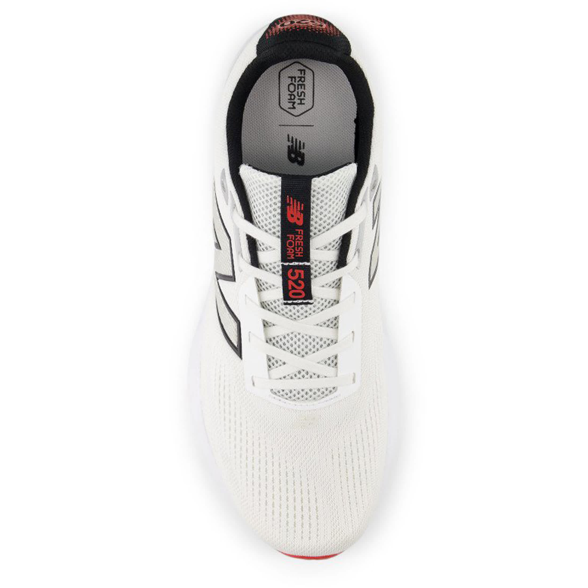 NEW BALANCE-MENS 520 V9 RUNNING SHOE-WHITE & BLACK