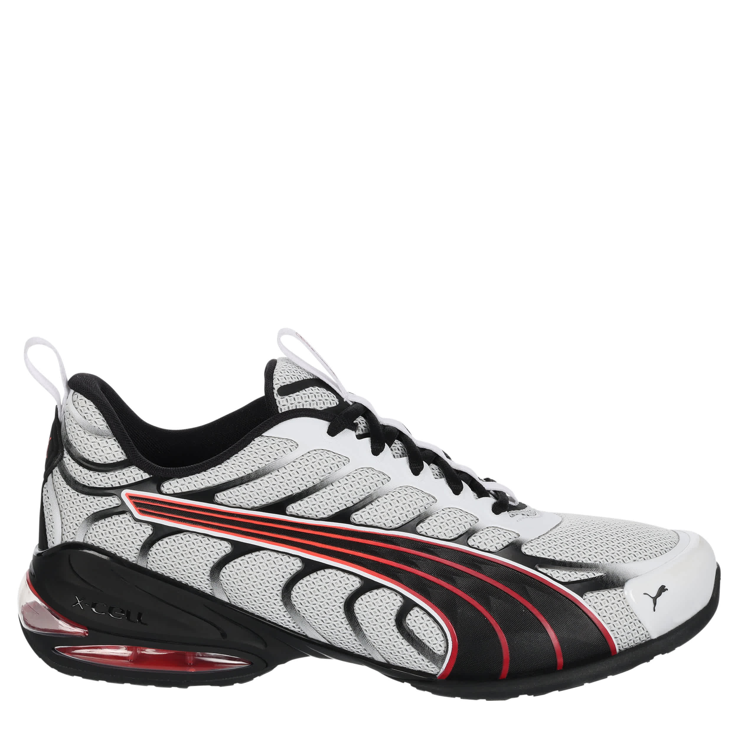PUMA-MENS VOLTRA SNEAKER-WHITE & RED