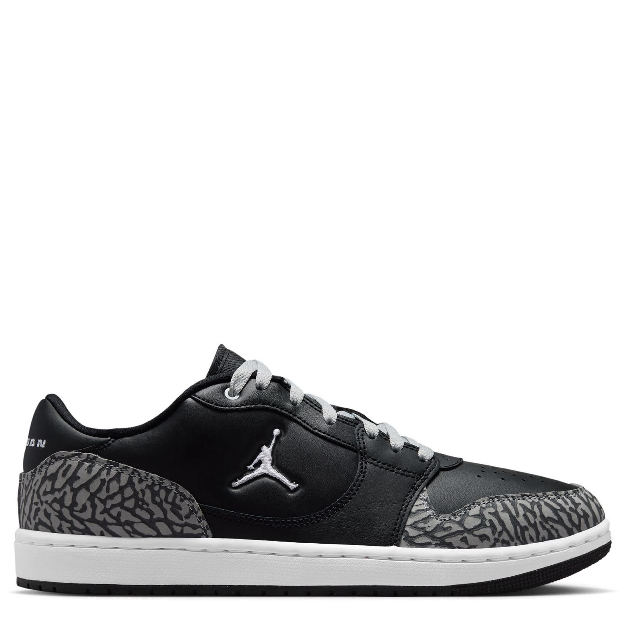 JORDAN-MENS COURT CONNECT LOW SNEAKER-BLACK & WHITE