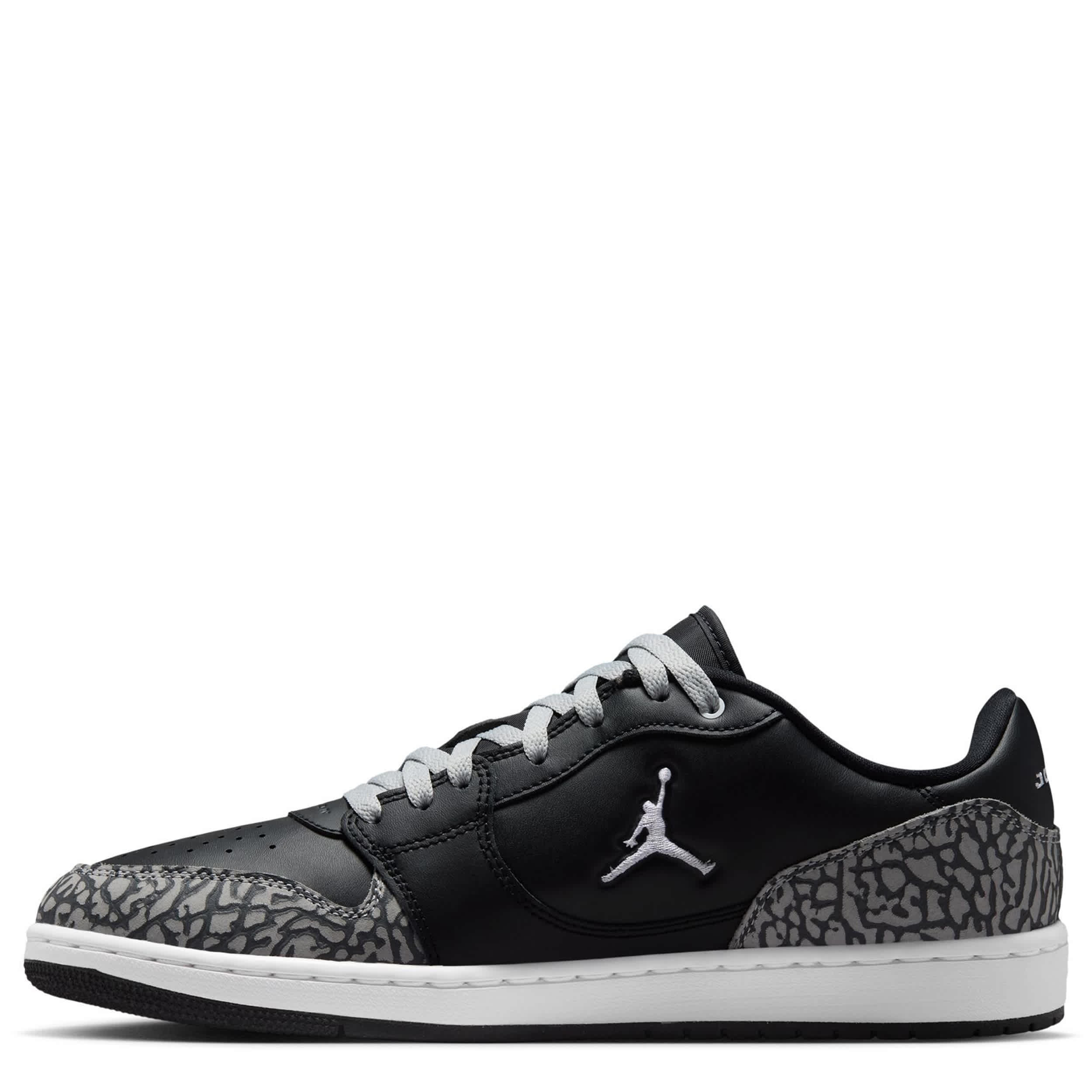 JORDAN-MENS COURT CONNECT LOW SNEAKER-BLACK & WHITE