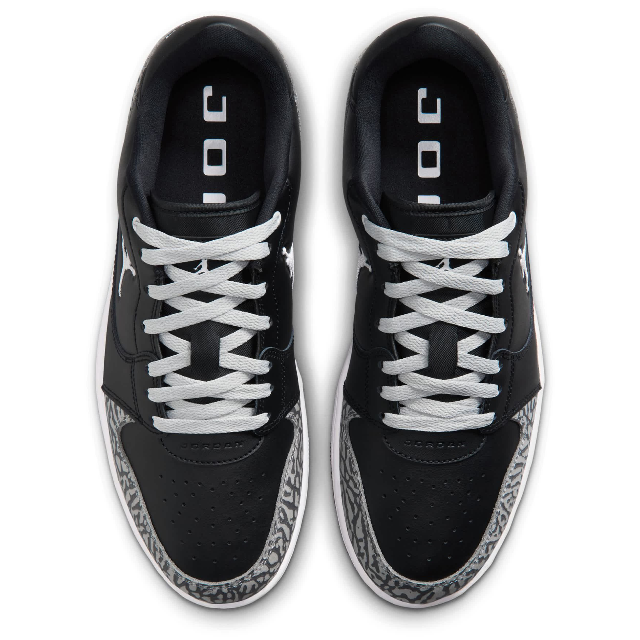JORDAN-MENS COURT CONNECT LOW SNEAKER-BLACK & WHITE