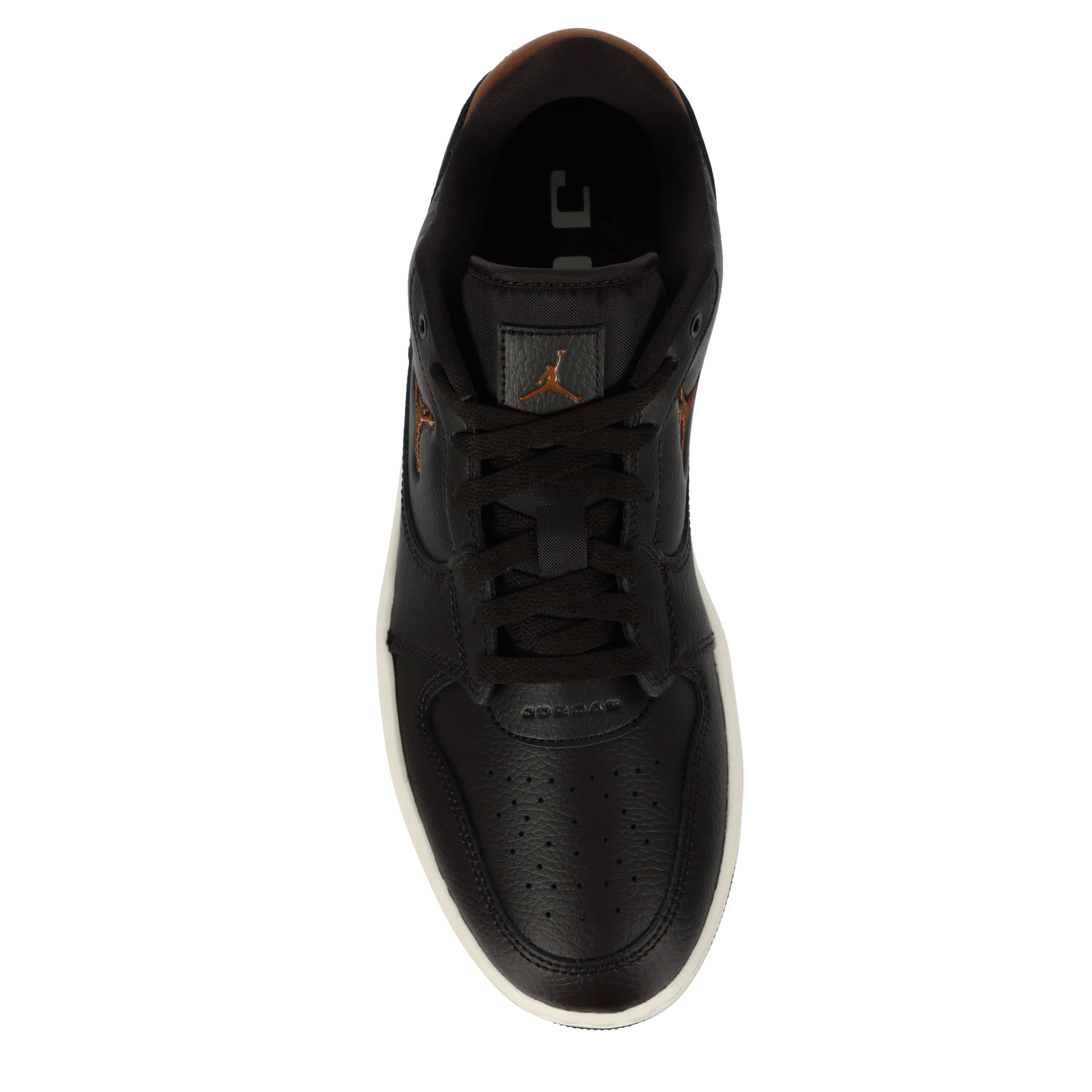 JORDAN-MENS COURT CONNECT LOW SNEAKER-BLACK & BROWN