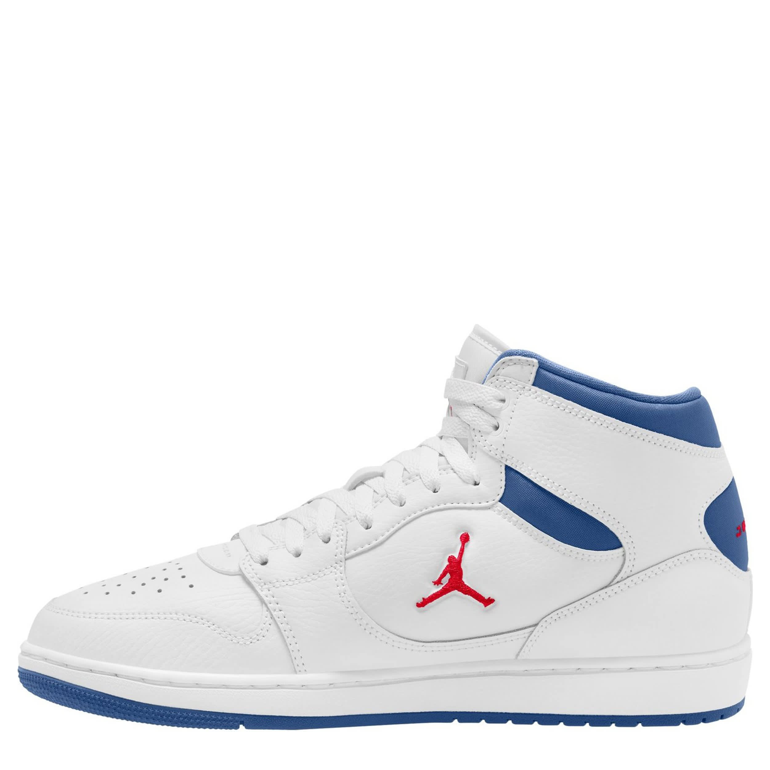 JORDAN-MENS COURT CONNECT MID SNEAKER-WHITE & BLUE