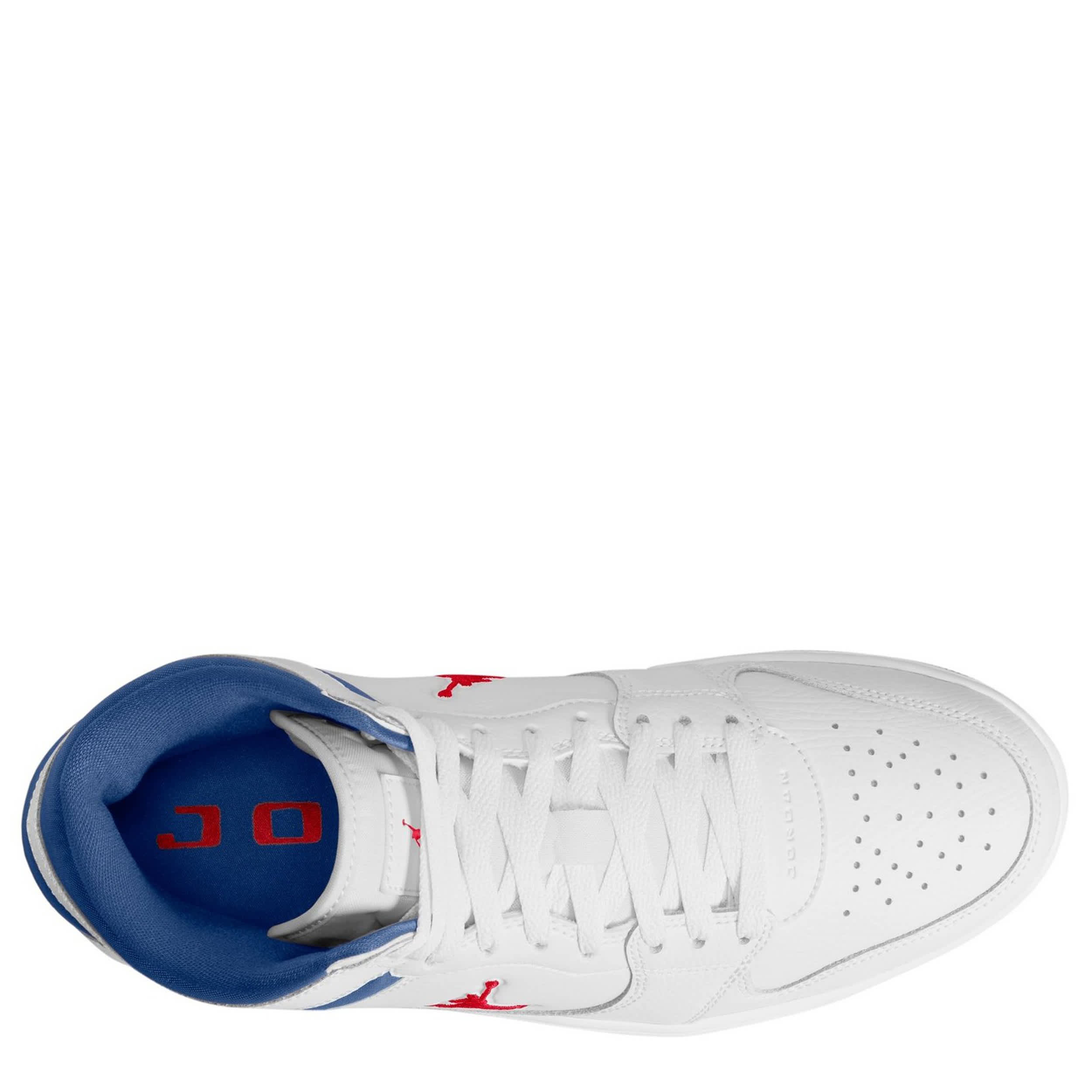 JORDAN-MENS COURT CONNECT MID SNEAKER-WHITE & BLUE