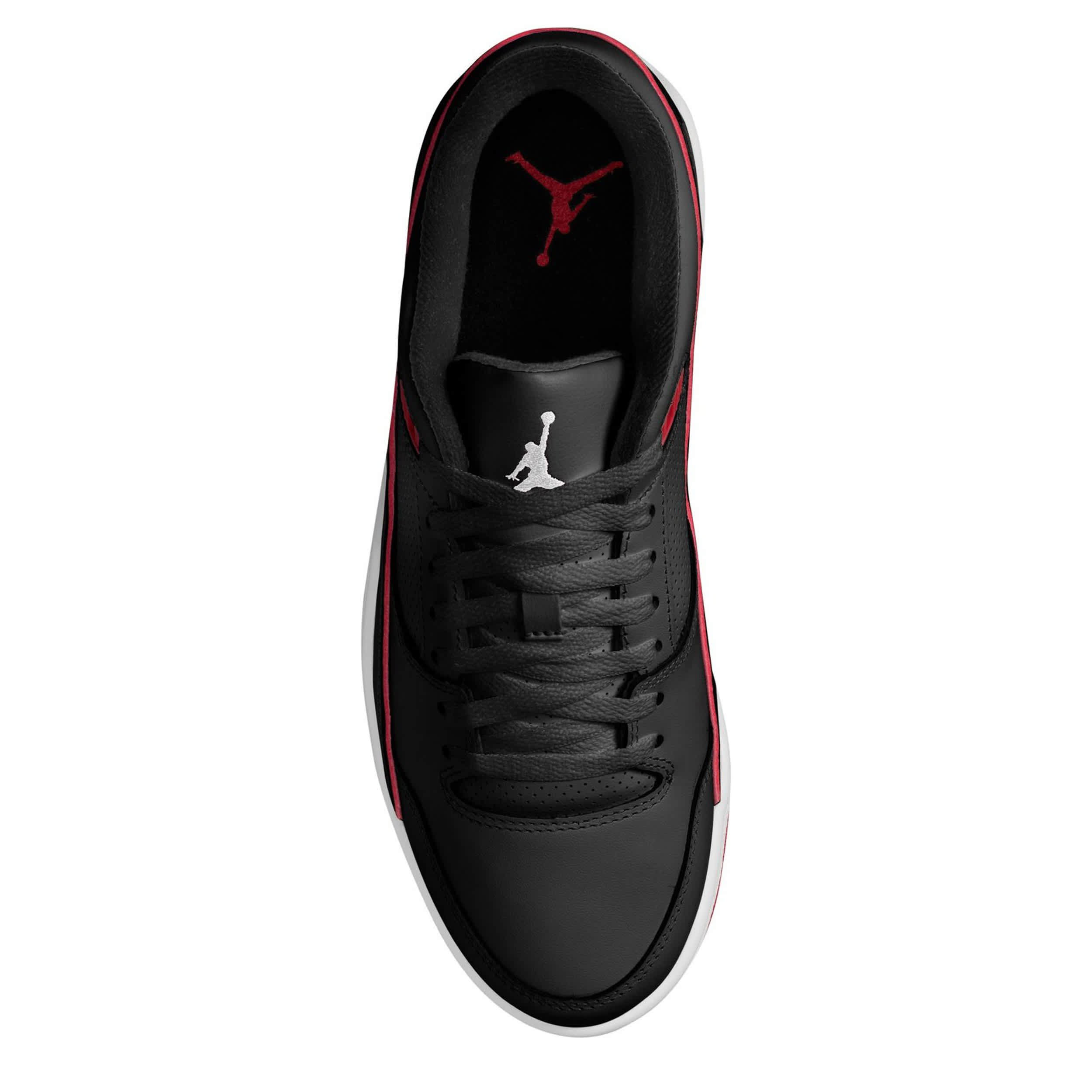JORDAN-MENS FLIGHT COURT SNEAKER-BLACK & WHITE