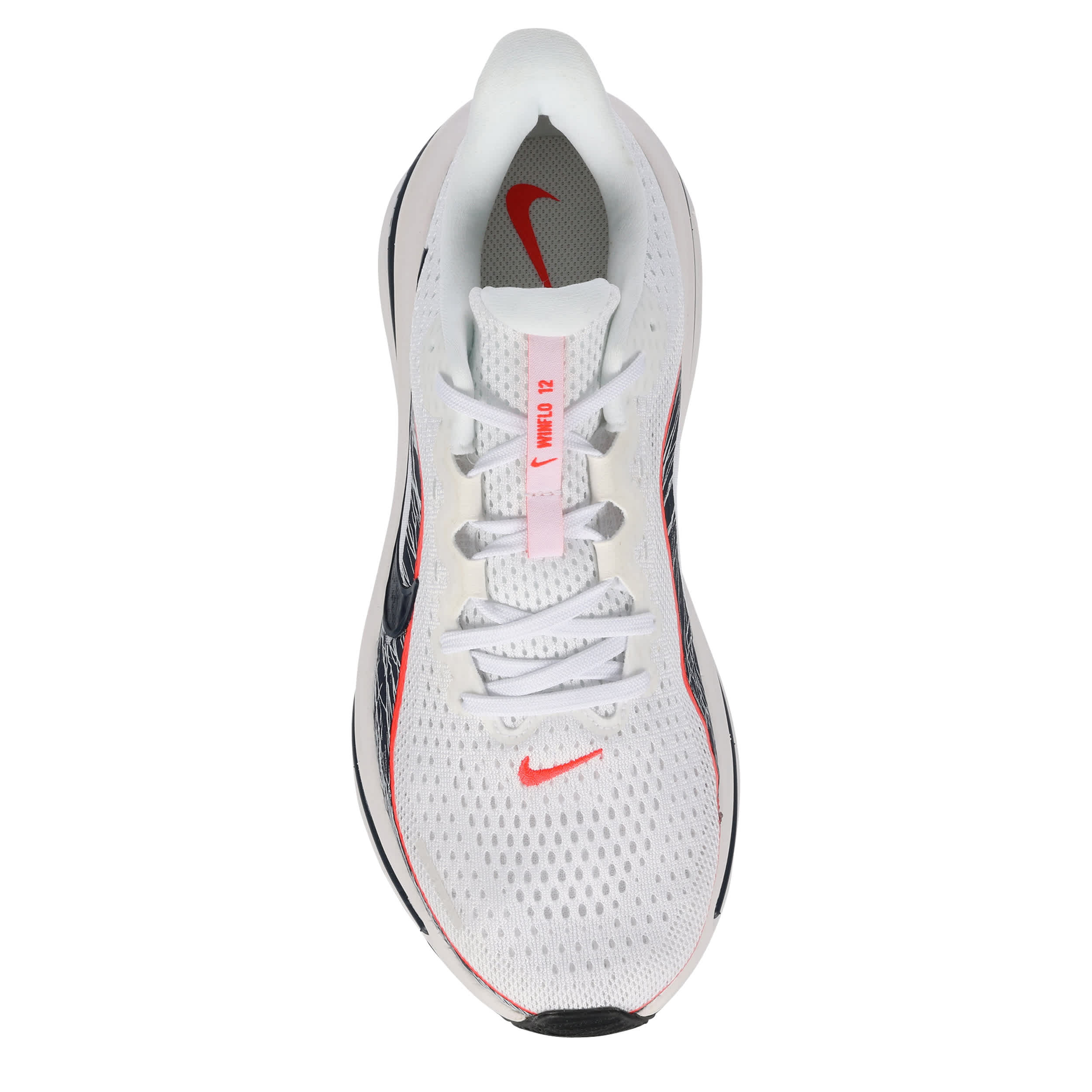 NIKE-MENS WINFLO 12 RUNNING SHOE-WHITE & RED