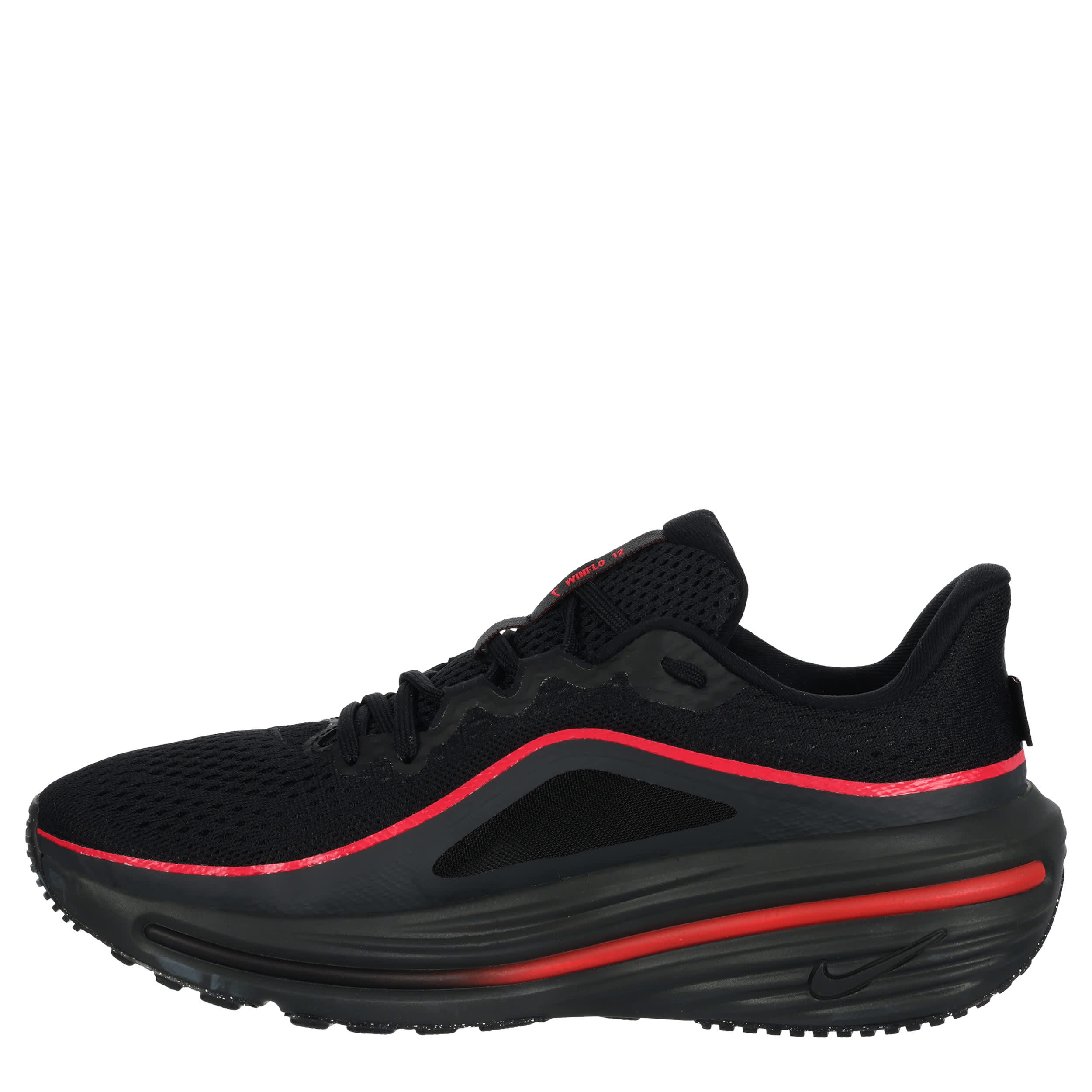 NIKE-MENS WINFLO 12 RUNNING SHOE-BLACK & RED
