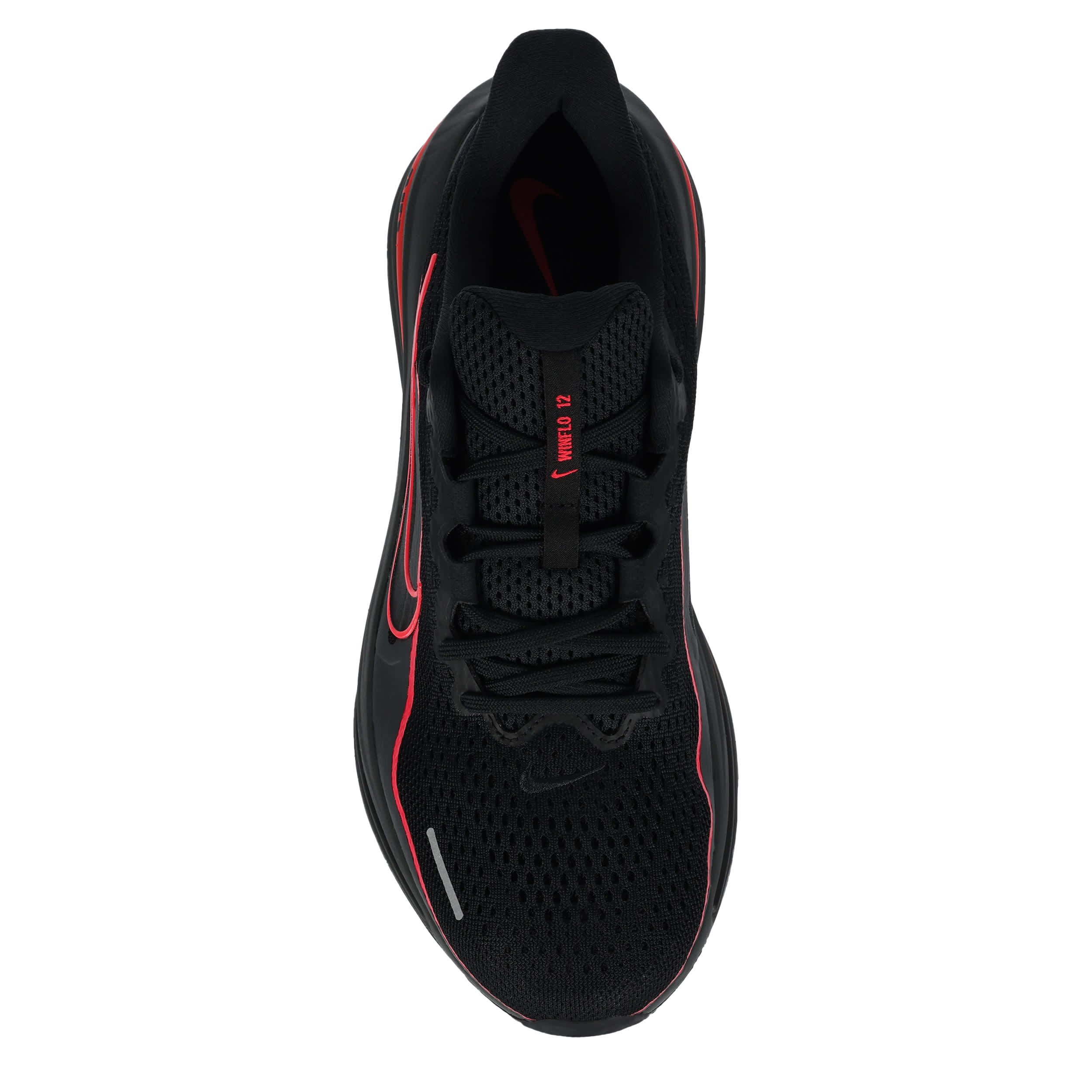 NIKE-MENS WINFLO 12 RUNNING SHOE-BLACK & RED